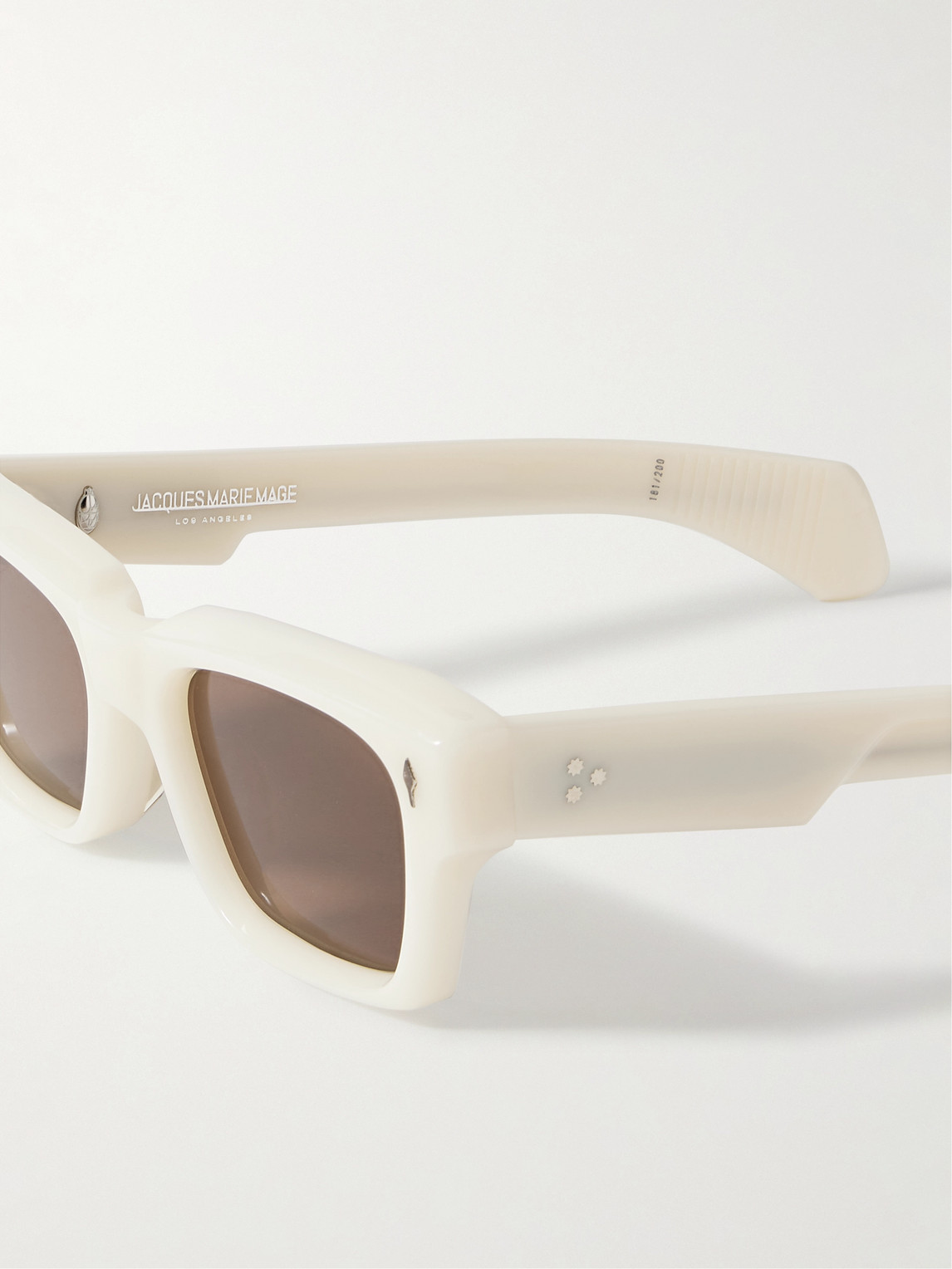 Jacques Marie Mage Ashcroft Rectangular-frame Acetate Sunglasses In White