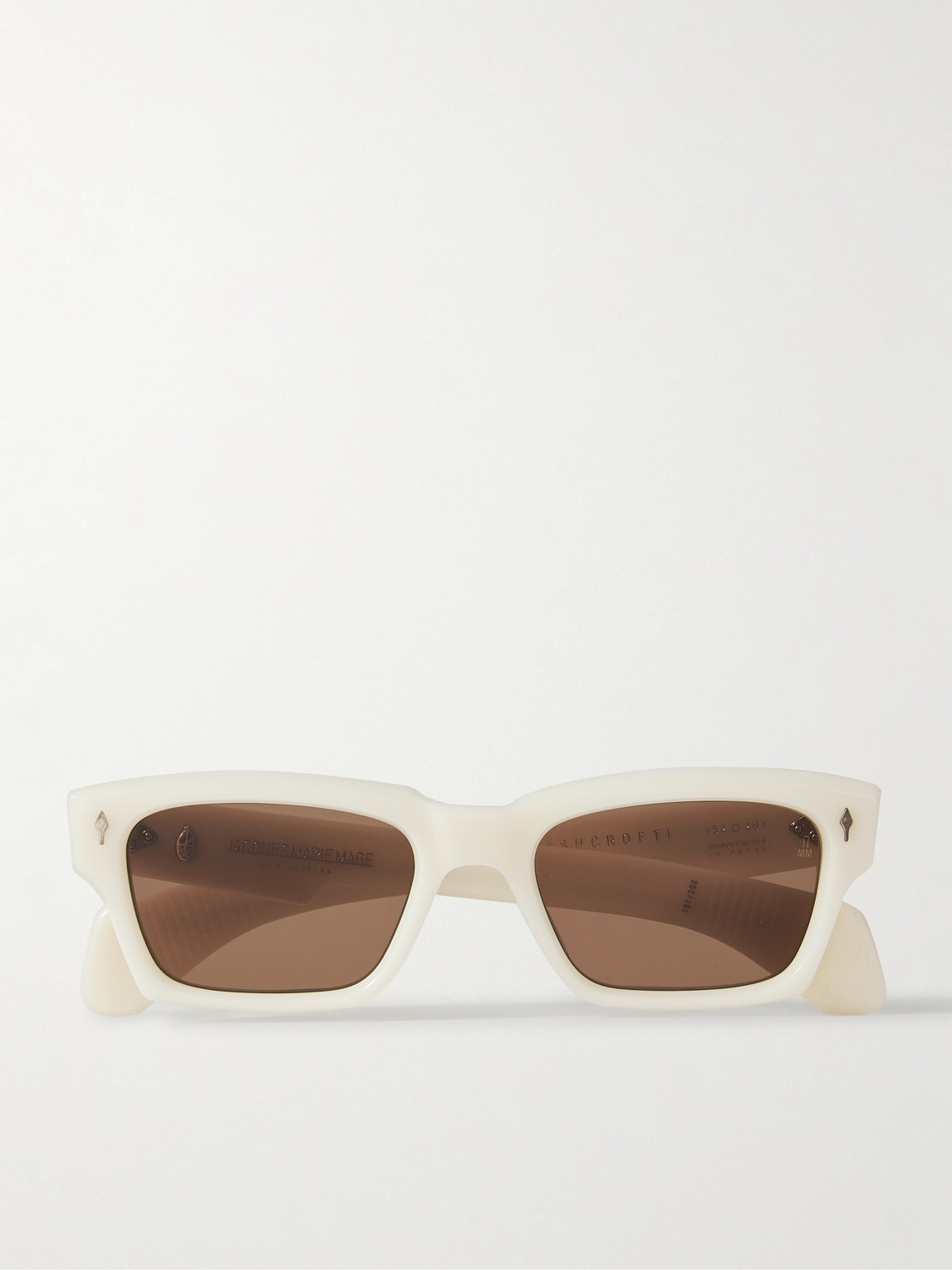 Jacques Marie Mage Ashcroft Rectangular-frame Acetate Sunglasses In White