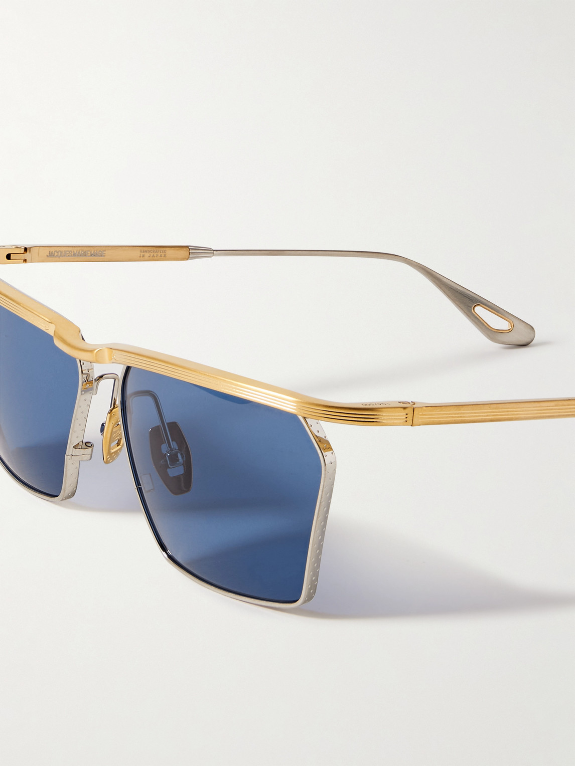 Jacques Marie Mage Bresson Rectangular Sunglasses In Gold