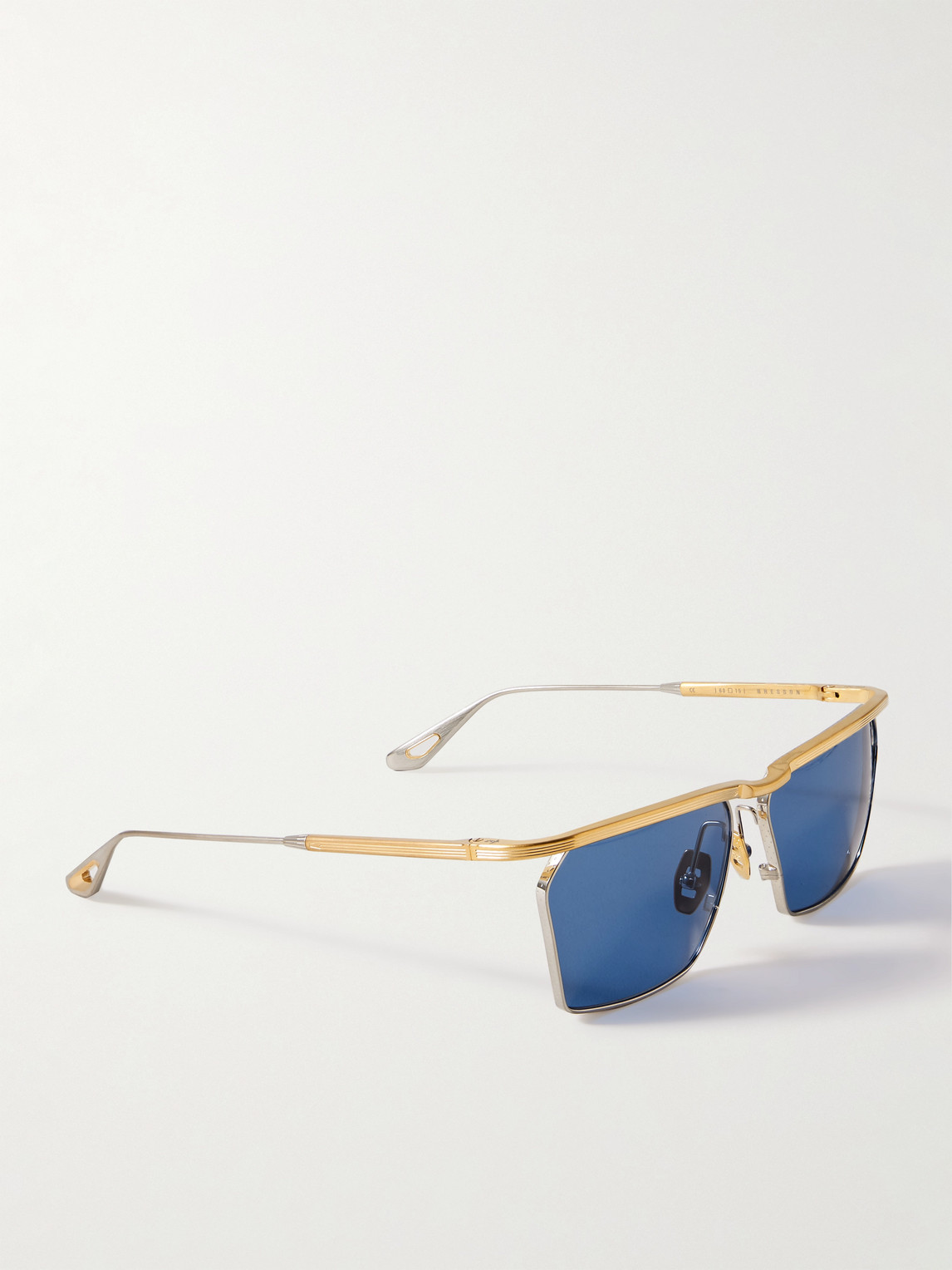 Jacques Marie Mage Bresson Rectangular Sunglasses In Gold