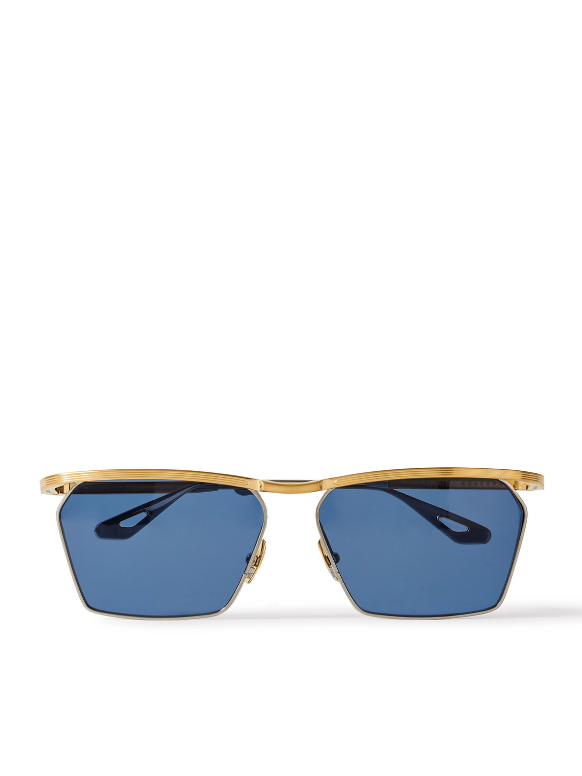 Jacques Marie Mage Bresson Rectangular Sunglasses In Gold