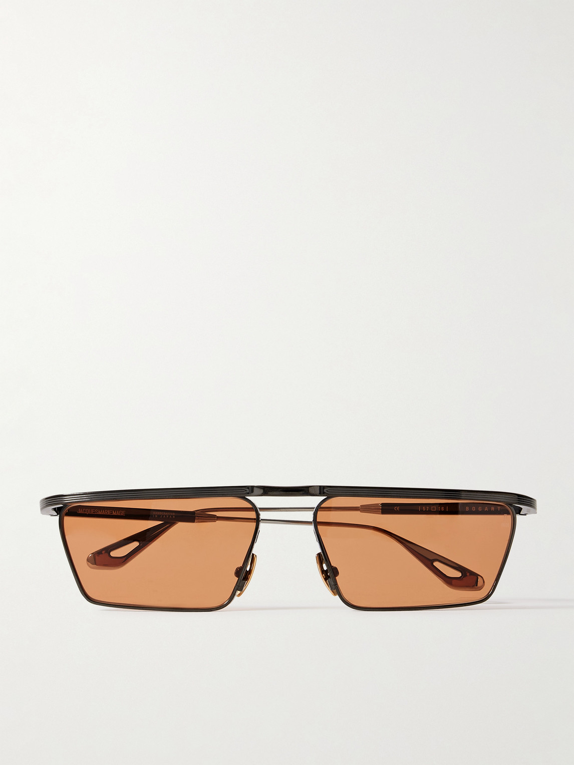 Jacques Marie Mage Bogart Rectangular-Frame Metal Sunglasses - Men