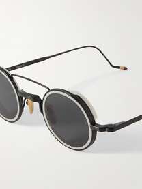 JACQUES MARIE MAGE Ringo Round-Frame Metal and Acetate Sunglasses for ...