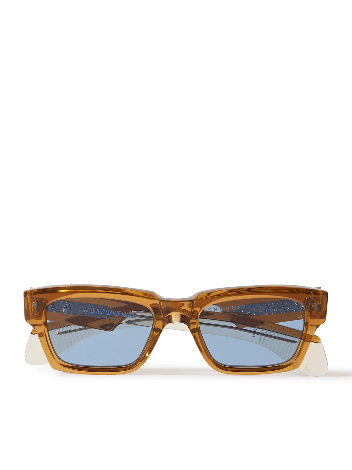 Jacques Marie Mage Ashcroft Rectangular-frame Acetate Sunglasses In Brown