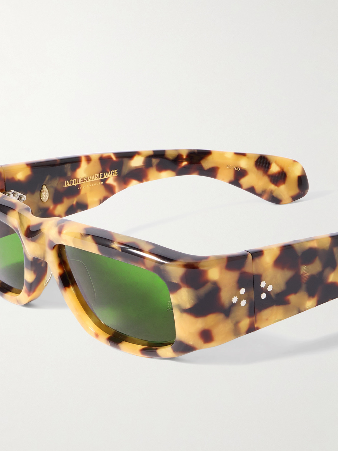 Jacques Marie Mage Romi Rectangular-frame Tortoiseshell Acetate Sunglasses In Tortoiseshell