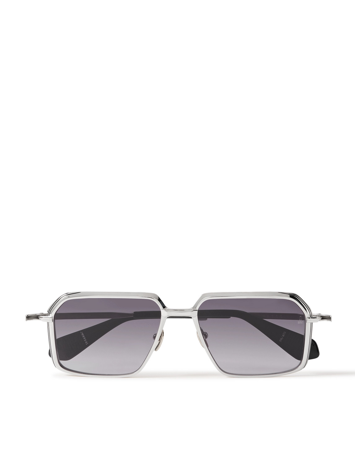 Jacques Marie Mage Vasco Square-frame Silver-tone Sunglasses