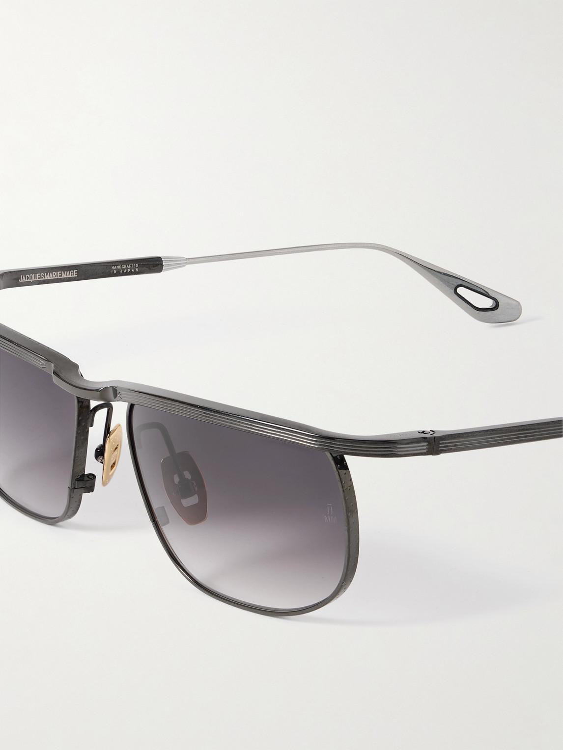 Jacques Marie Mage Melville Rectangular-frame Beta Titanium Sunglasses In Black