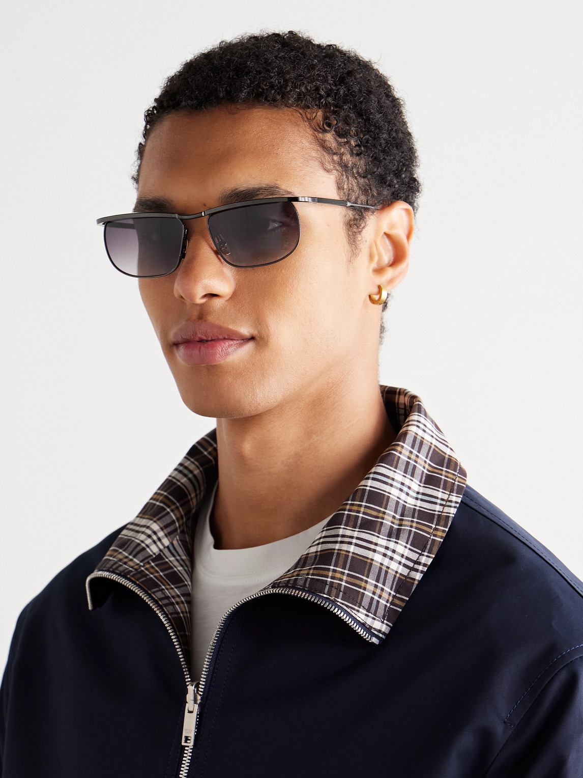 Jacques Marie Mage Melville Rectangular-frame Beta Titanium Sunglasses In Black