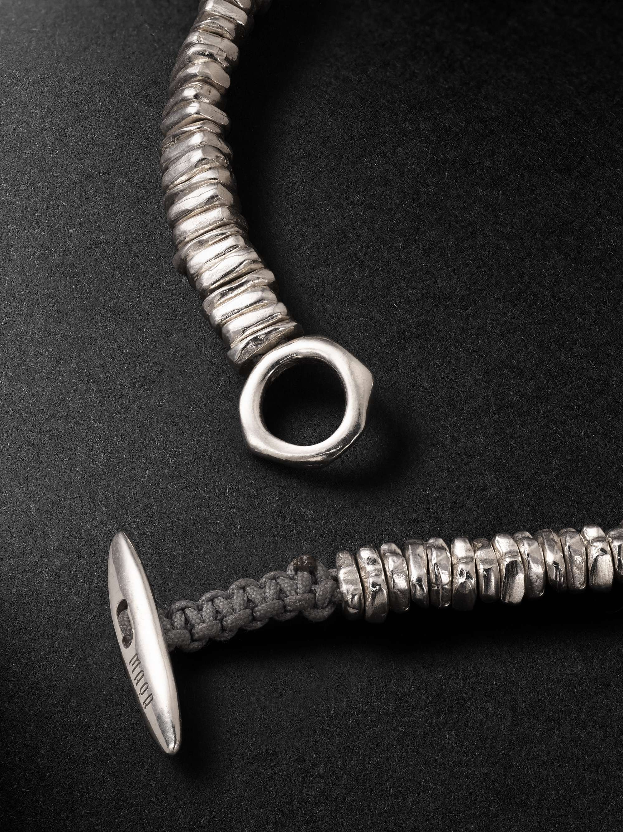 M. COHEN BY MAOR Meander Cord and Sterling Silver Beaded M. COHEN BY MAOR Meander Cord and Sterling Silver Beaded