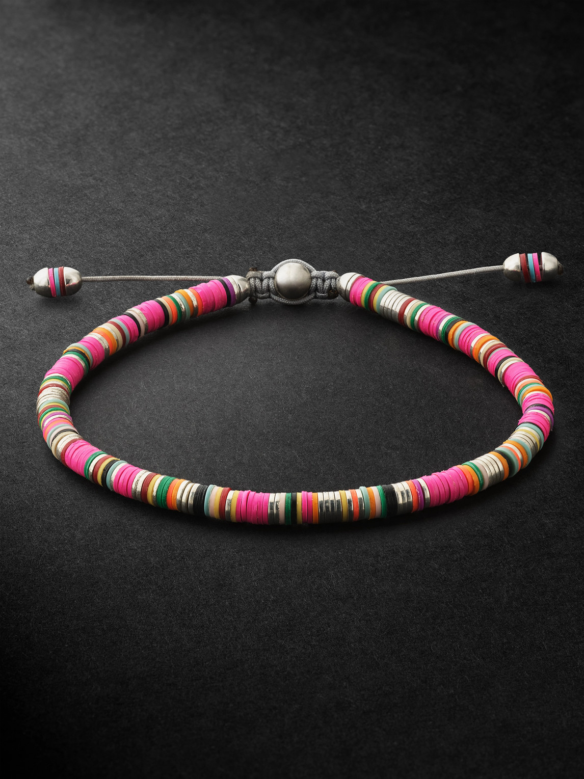 M. COHEN Malli Sterling Silver Beaded Bracelet - Men