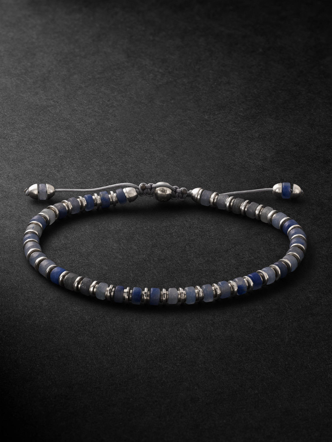 M. COHEN Sapet Sterling Silver Aventurine Beaded Braceleten