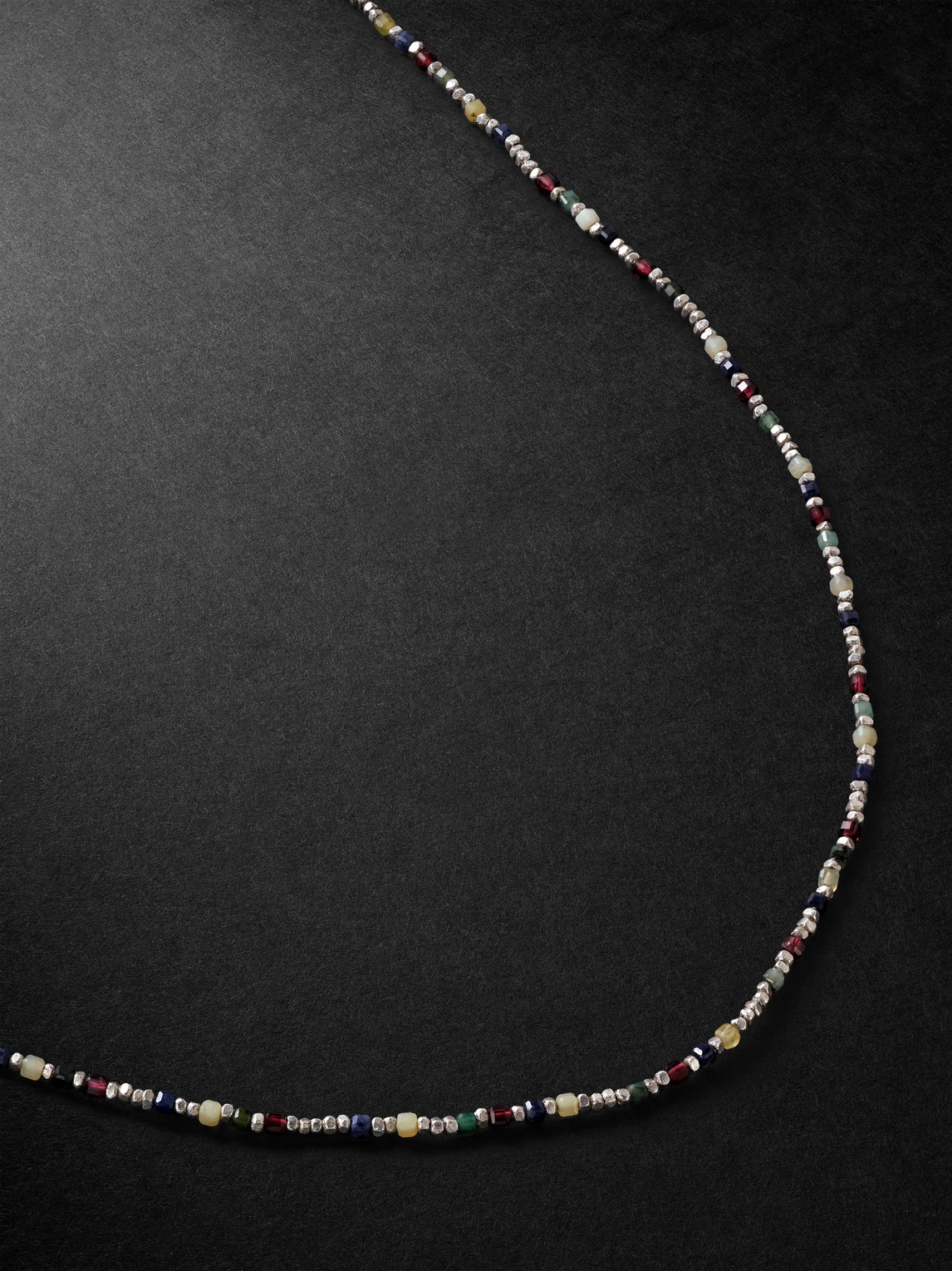 M. COHEN Percep Convertible Sterling Silver ulti-Stone Beaded Necklaceen