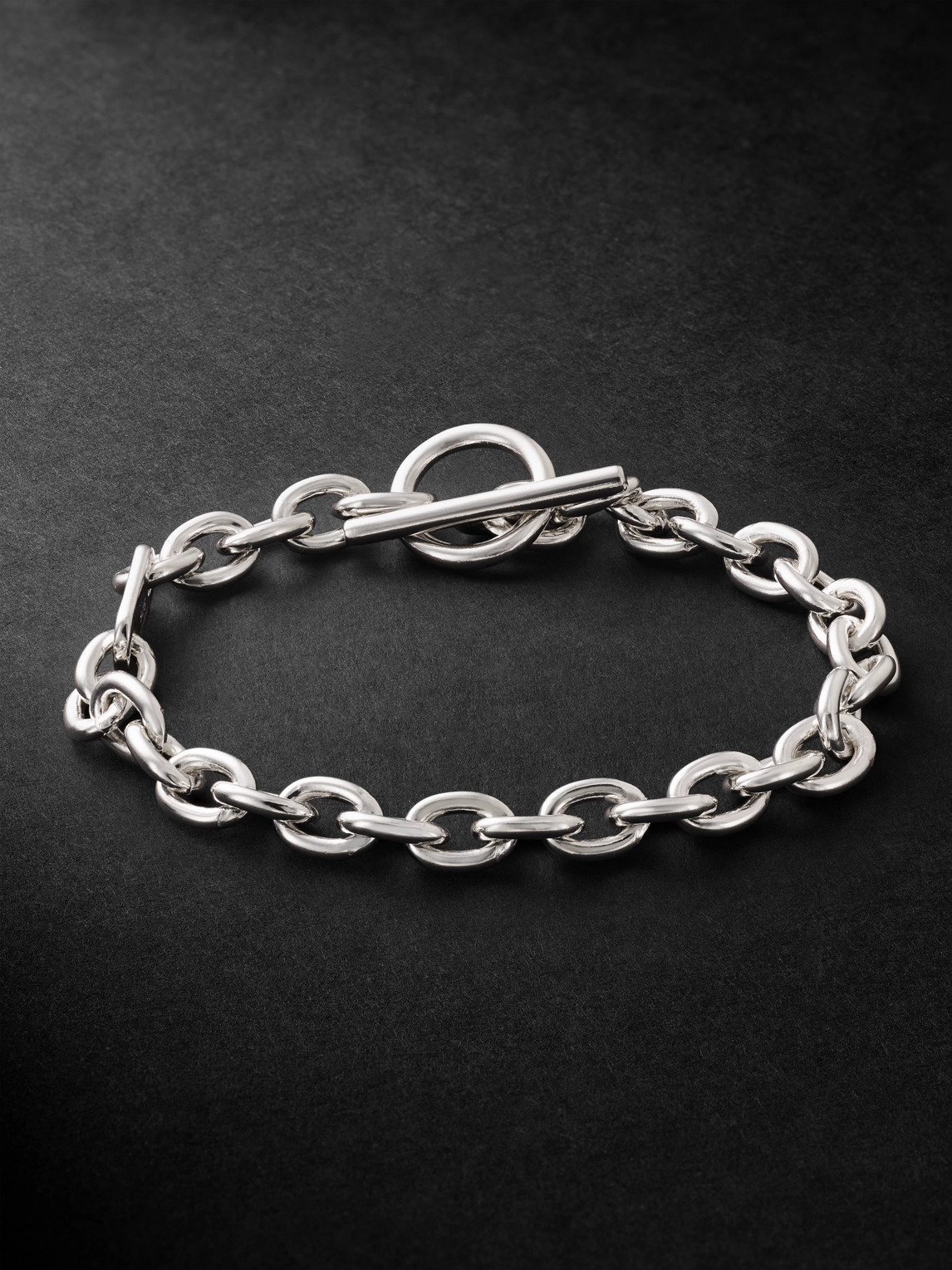 M. COHEN Plaun Sterling Silver Chain Braceleten