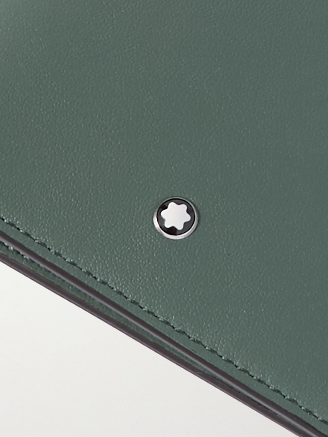 Montblanc Full-grain Leather Blillfold Wallet In Green