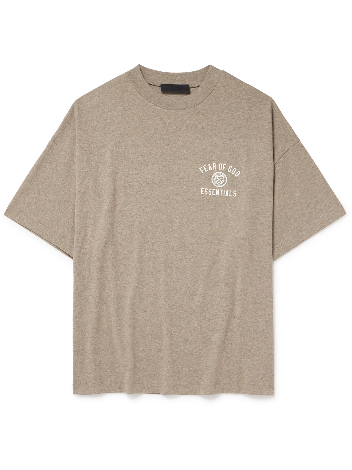 Essentials Logo-print Appliquéd Cotton-jersey T-shirt In Natural