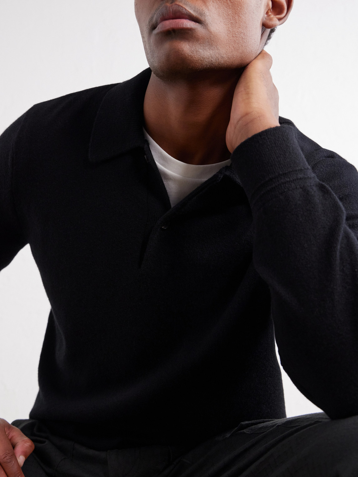 Mr P. - Cliff Cashmere Polo Shirt