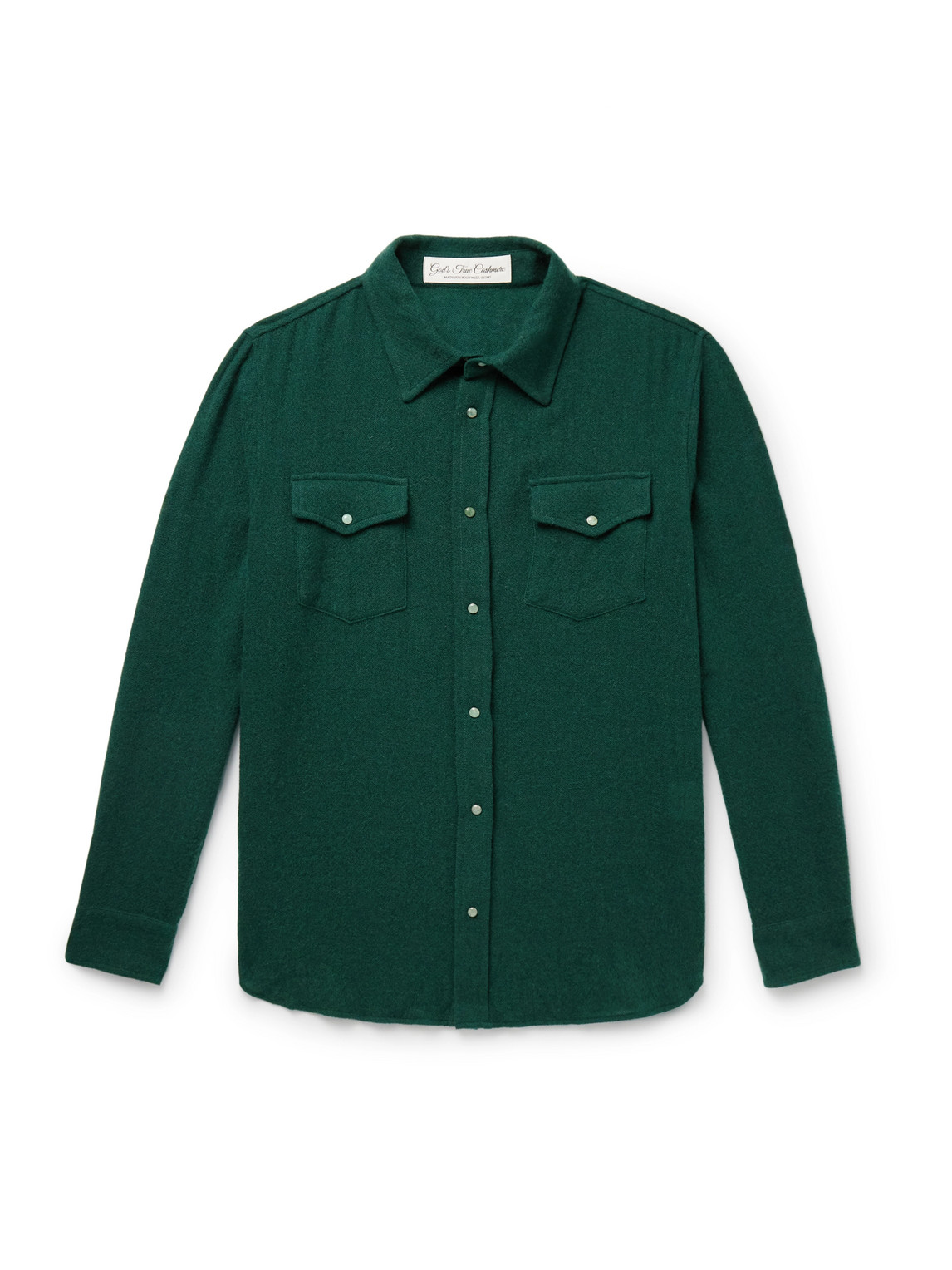 God's True Cashmere Cashmere-gauze Shirt In Green