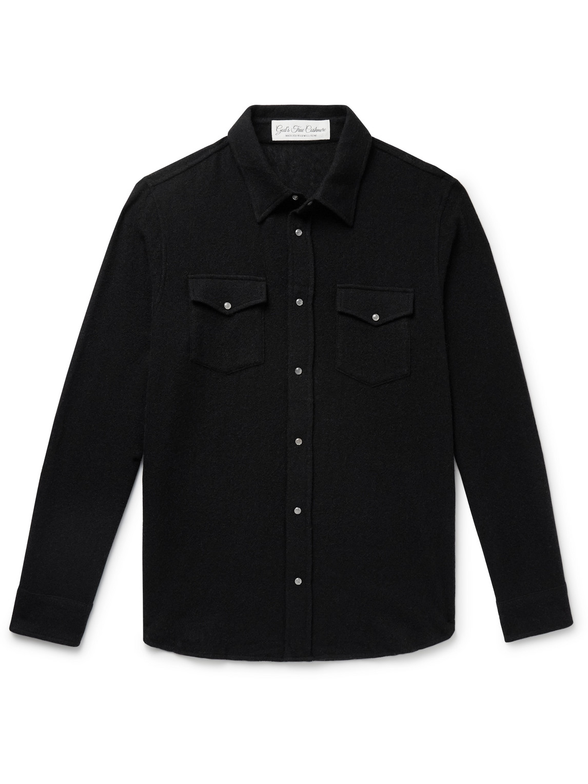 God's True Cashmere Cashmere-gauze Shirt In Black