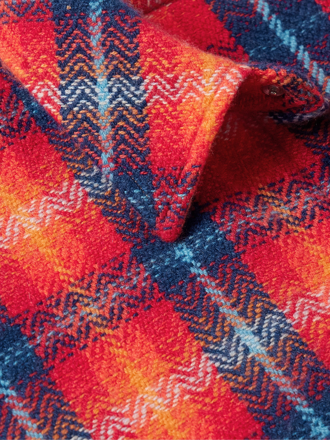 God's True Cashmere Checked Cashmere Shirt In Red