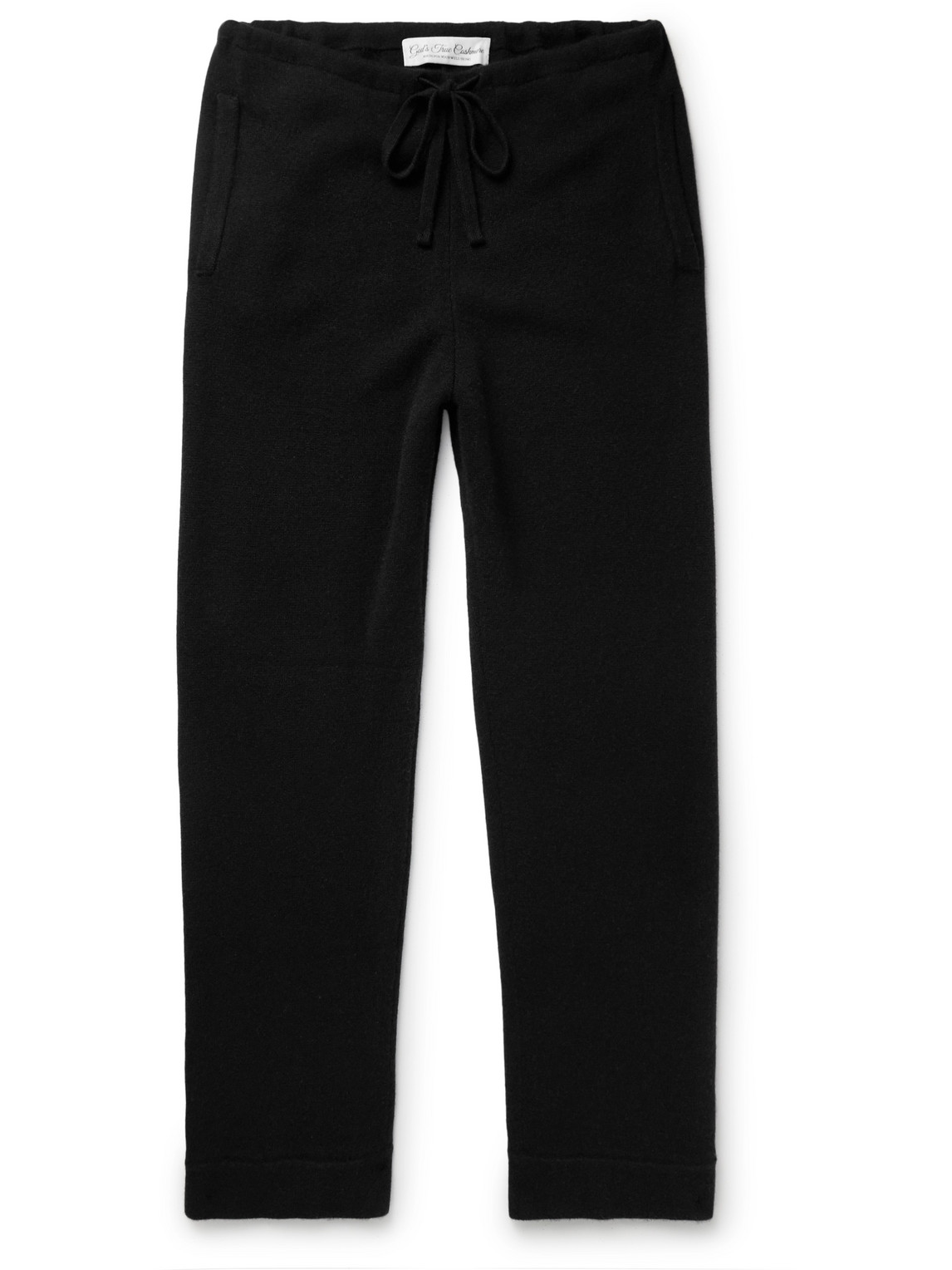 Straight-Leg Cashmere Drawstring Trousers