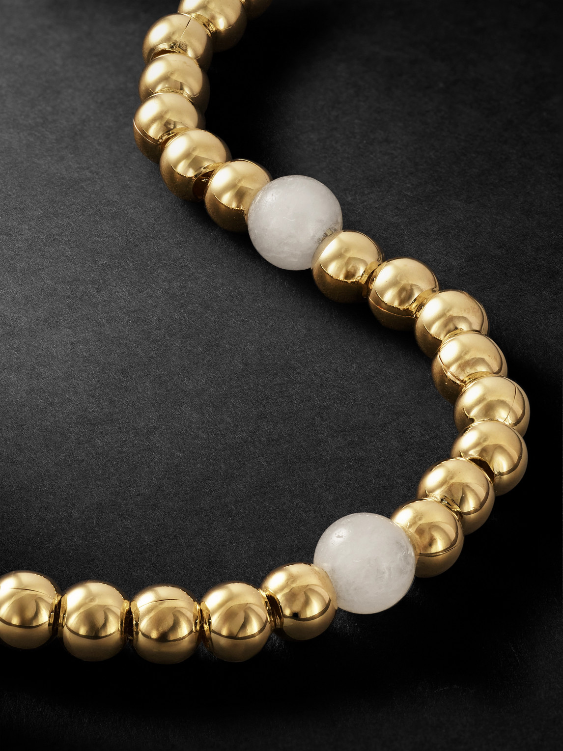 Pattaraphan Tri Anya Baby Cycle 14-karat Gold Moonstone Bracelet In Gold