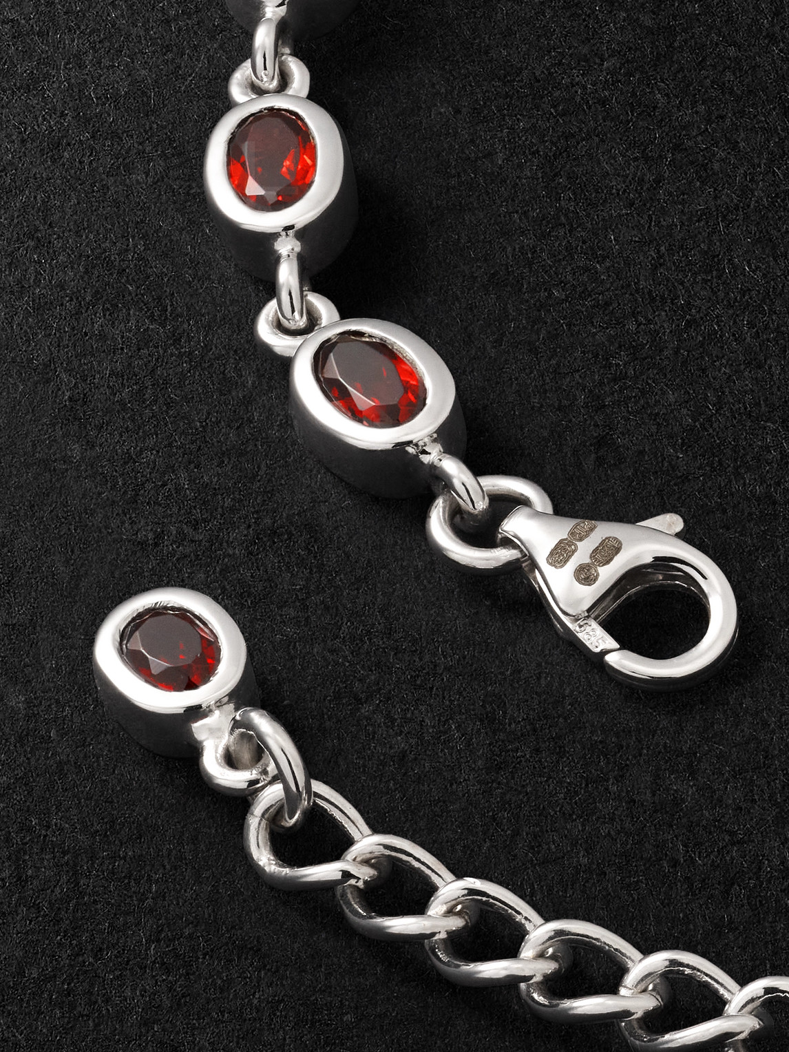 Pattaraphan Baby Ying 14-karat White Gold Garnet Bracelet In Red