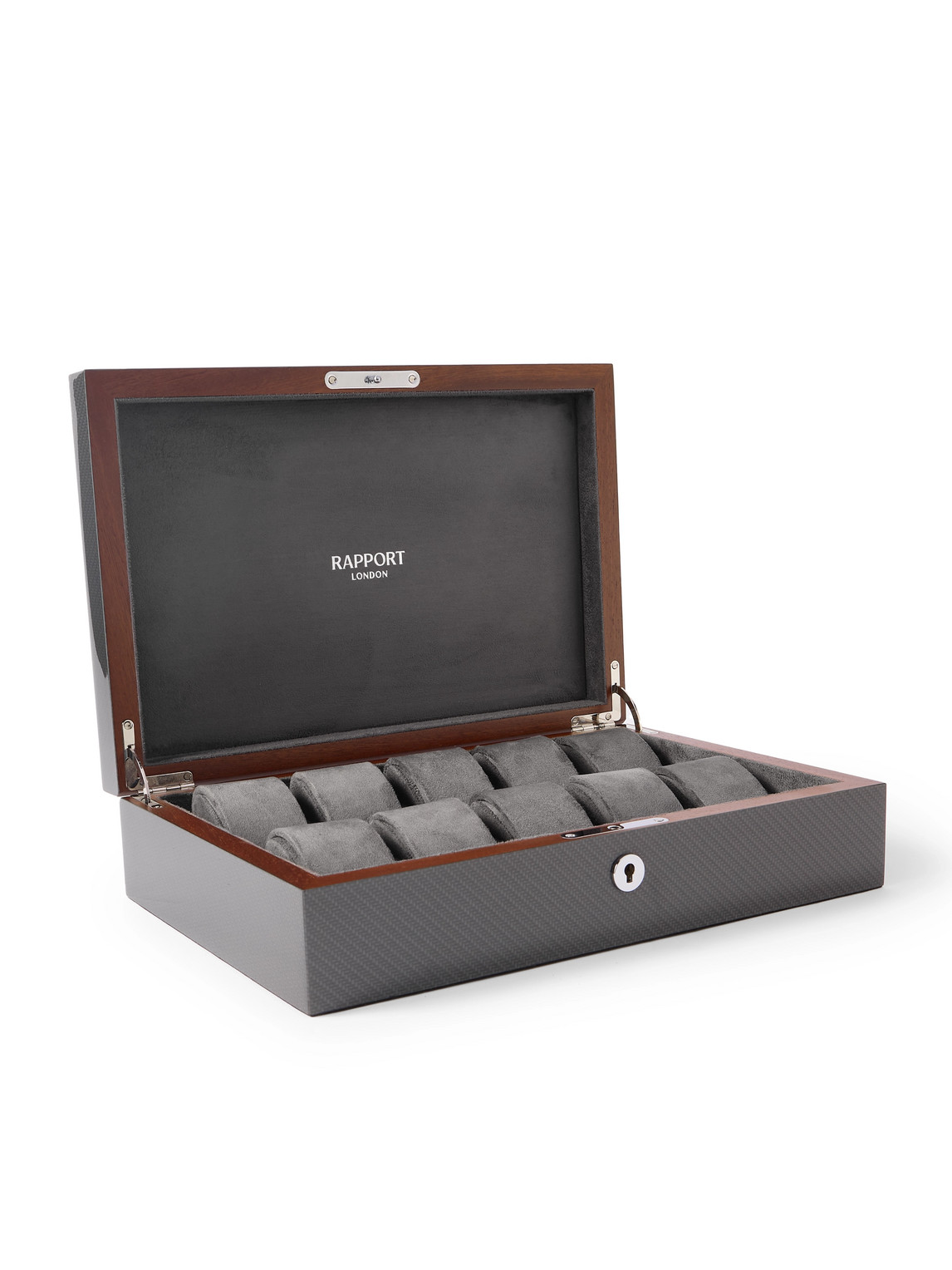 Carbon Fiber and Wood 10-Piece Watch Box