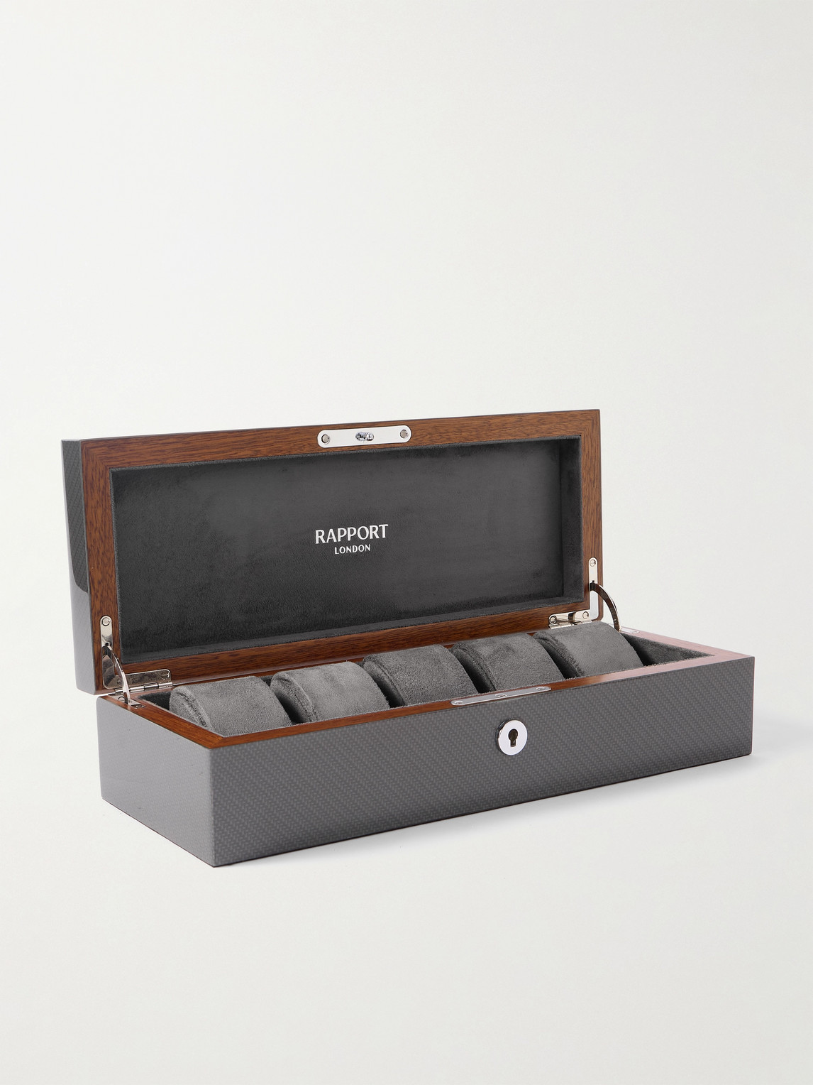 Carbon Fiber and Wood 5-Piece Watch Box
