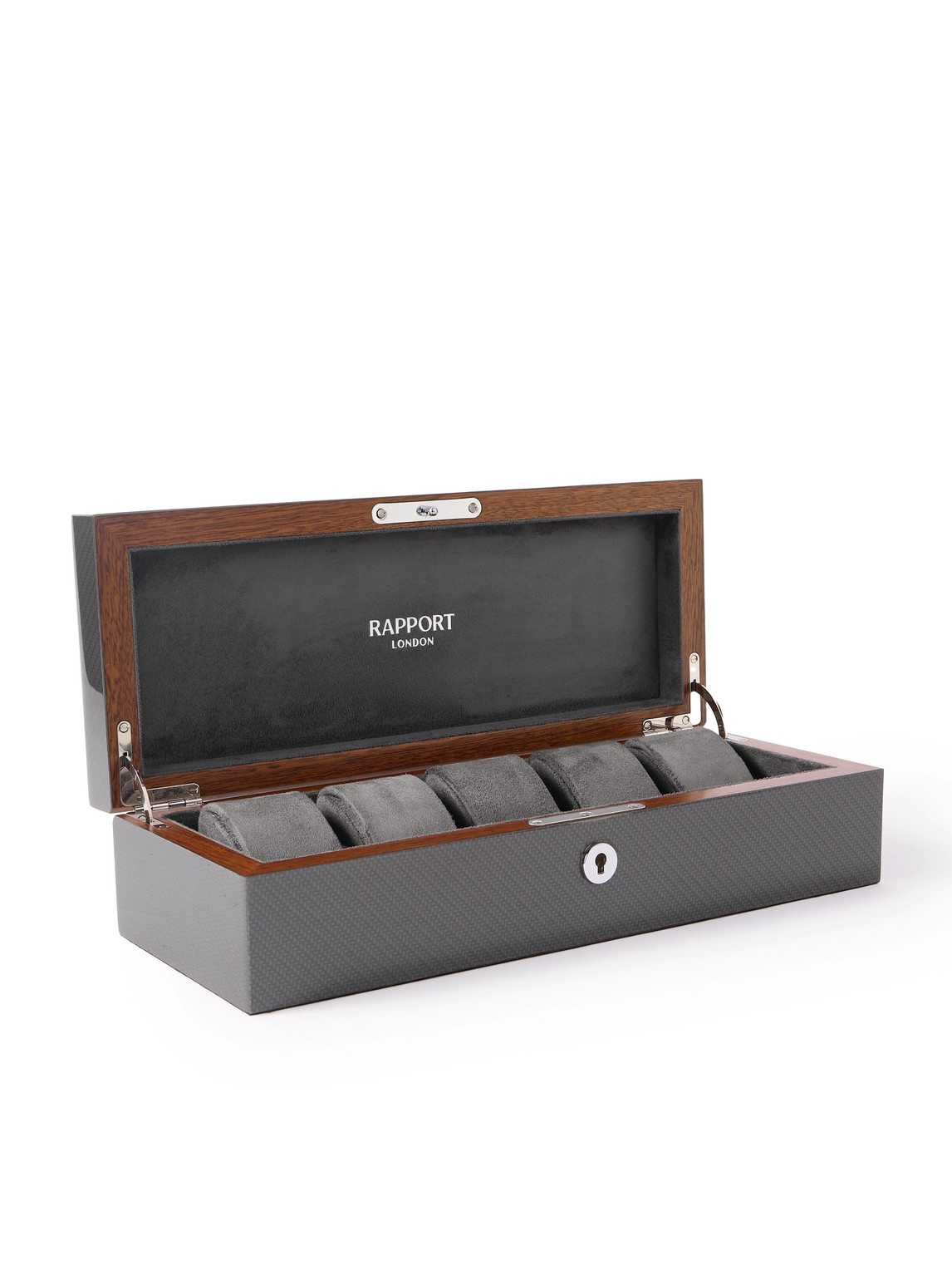 Carbon Fiber and Wood 5-Piece Watch Box