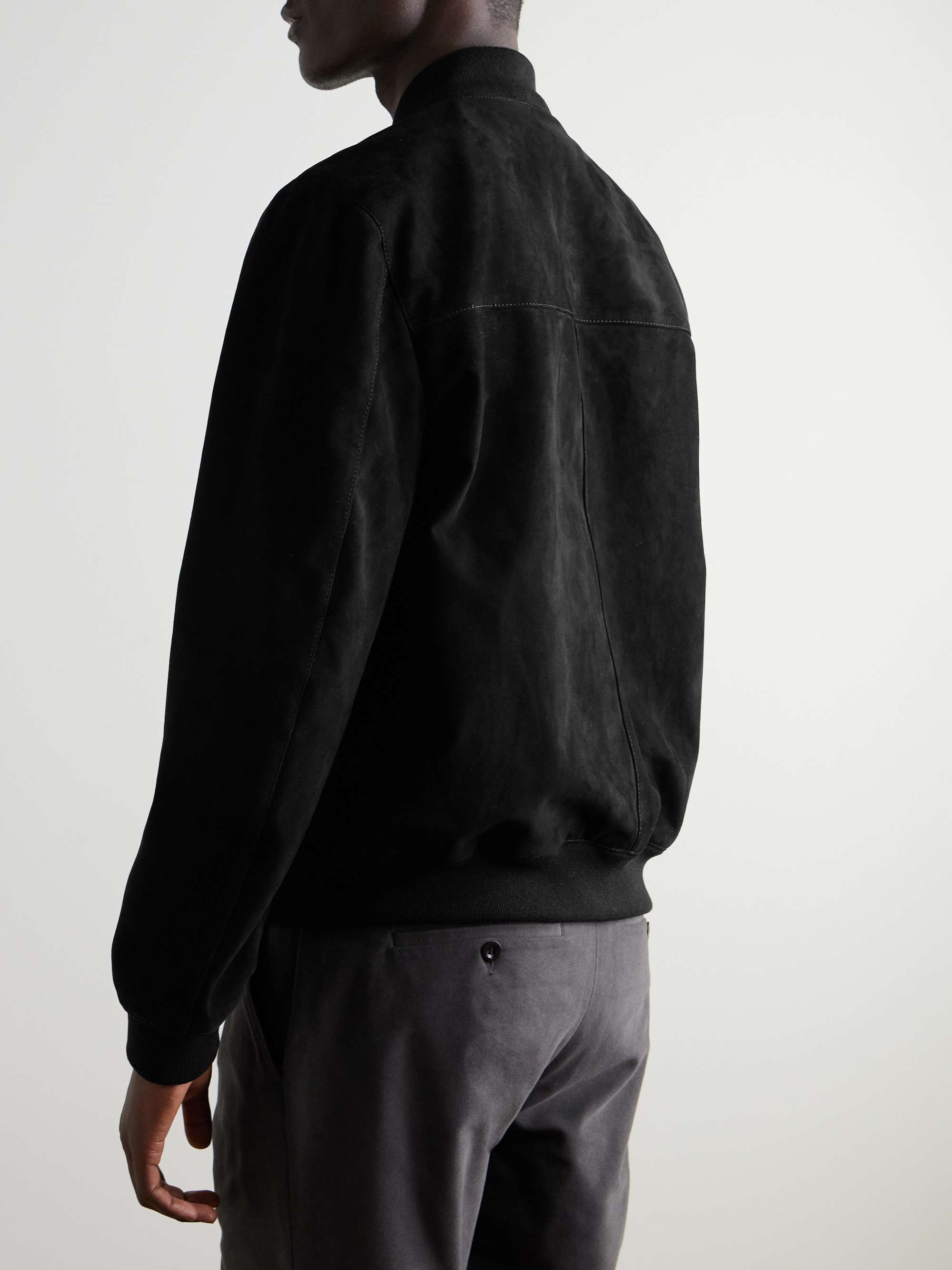 MR P. Suede Bomber Jacket