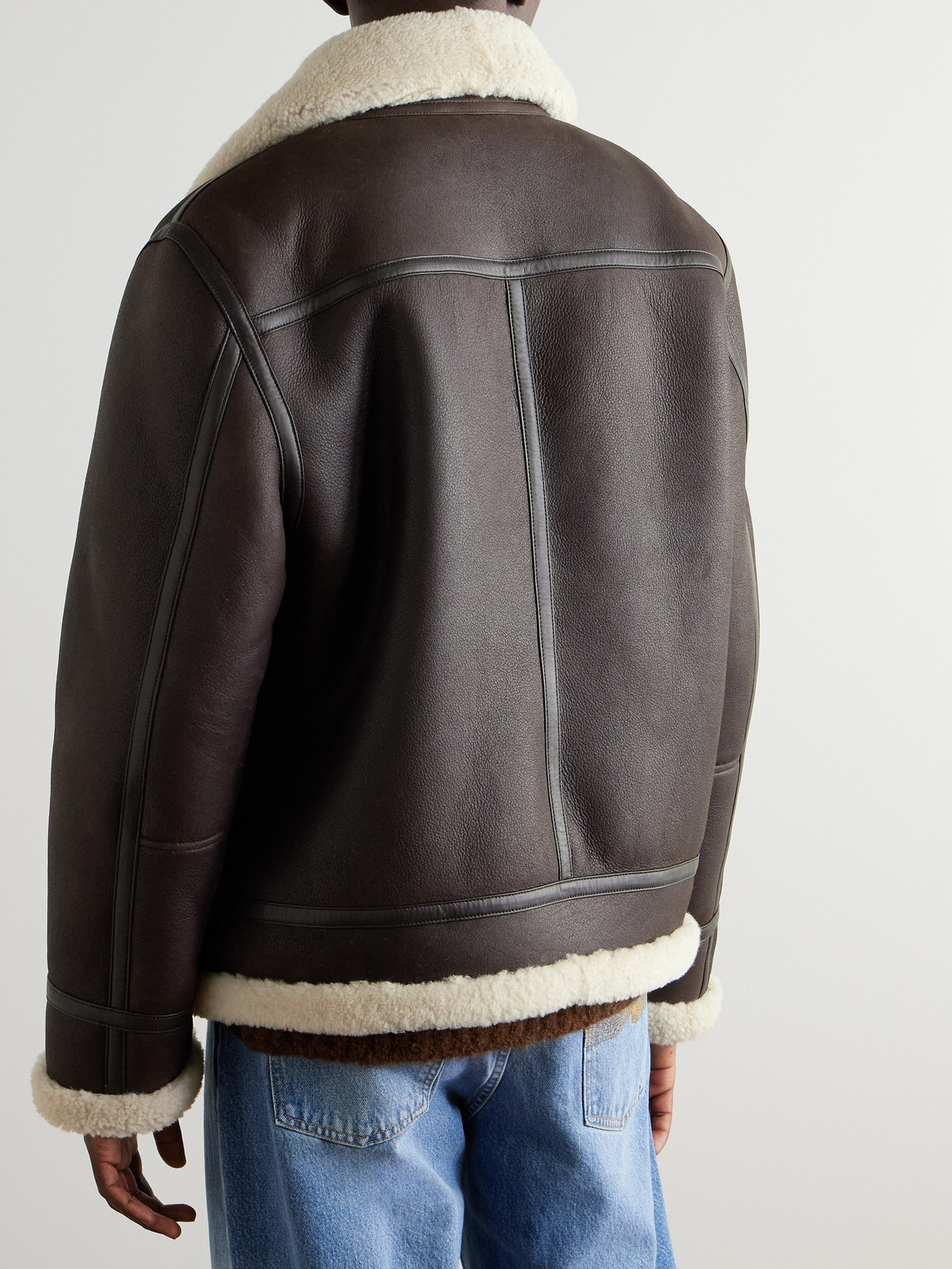  Mr P. - Shearling Aviator Jacket - Men - Brown - Xs 