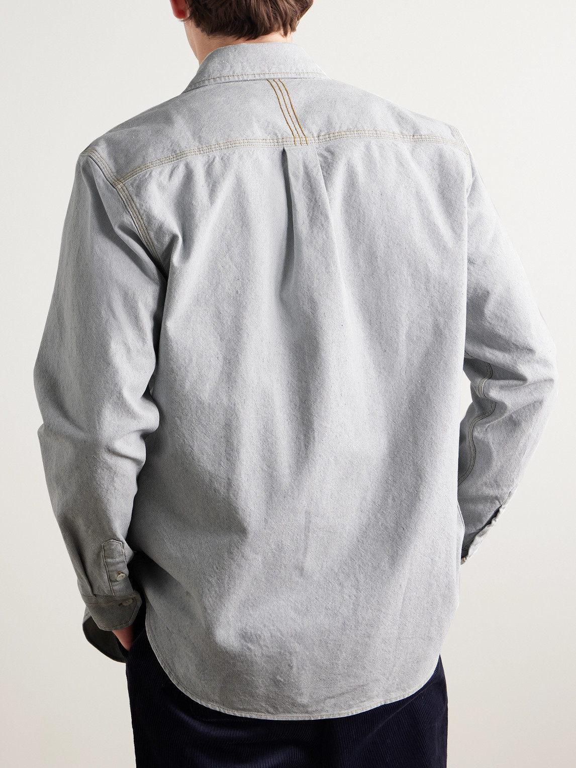  Mr P. - Canvas Overshirt - Men - Gray - Xs 