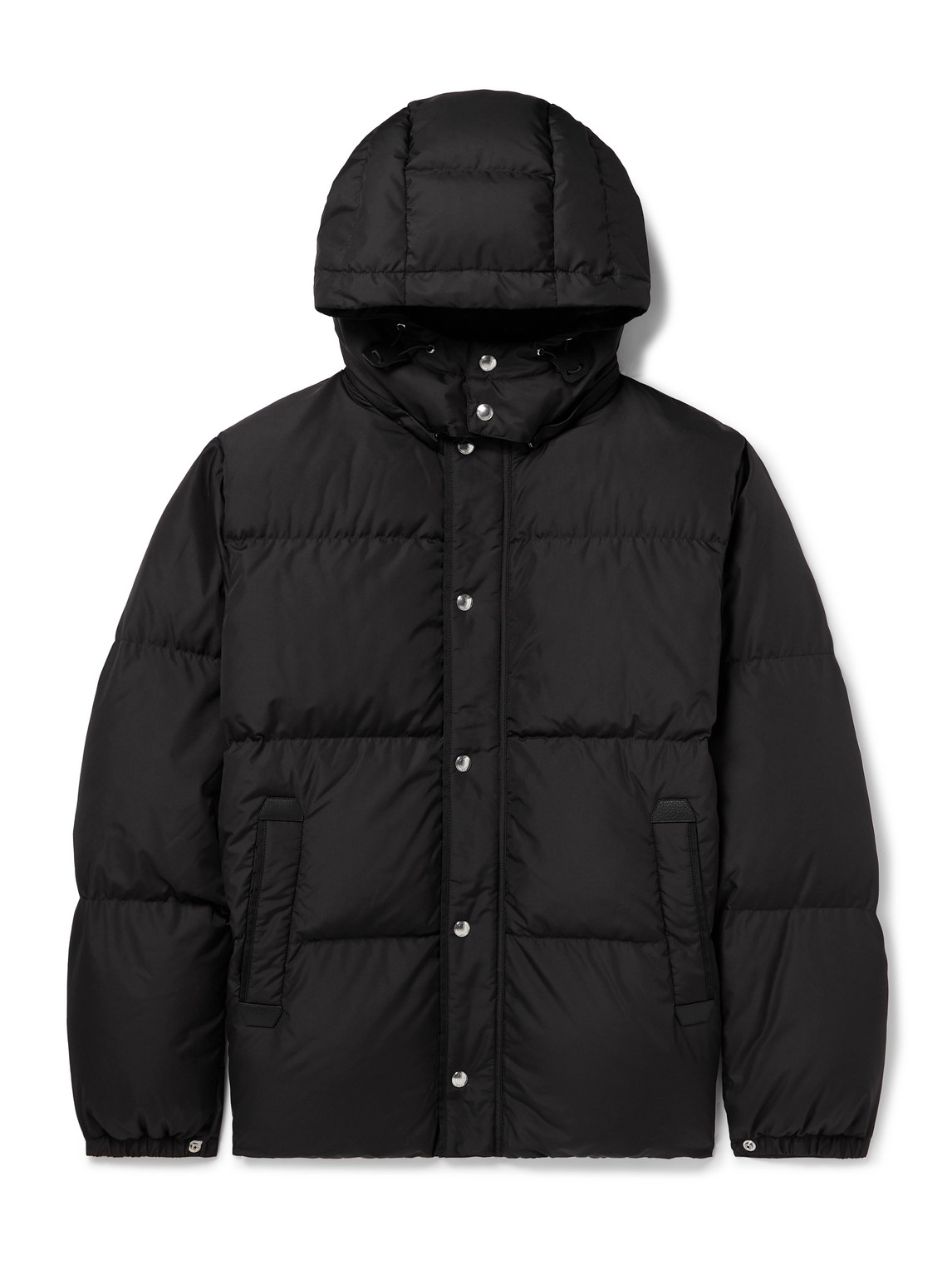 Padded Recycled-Shell Hooded Down Jacket