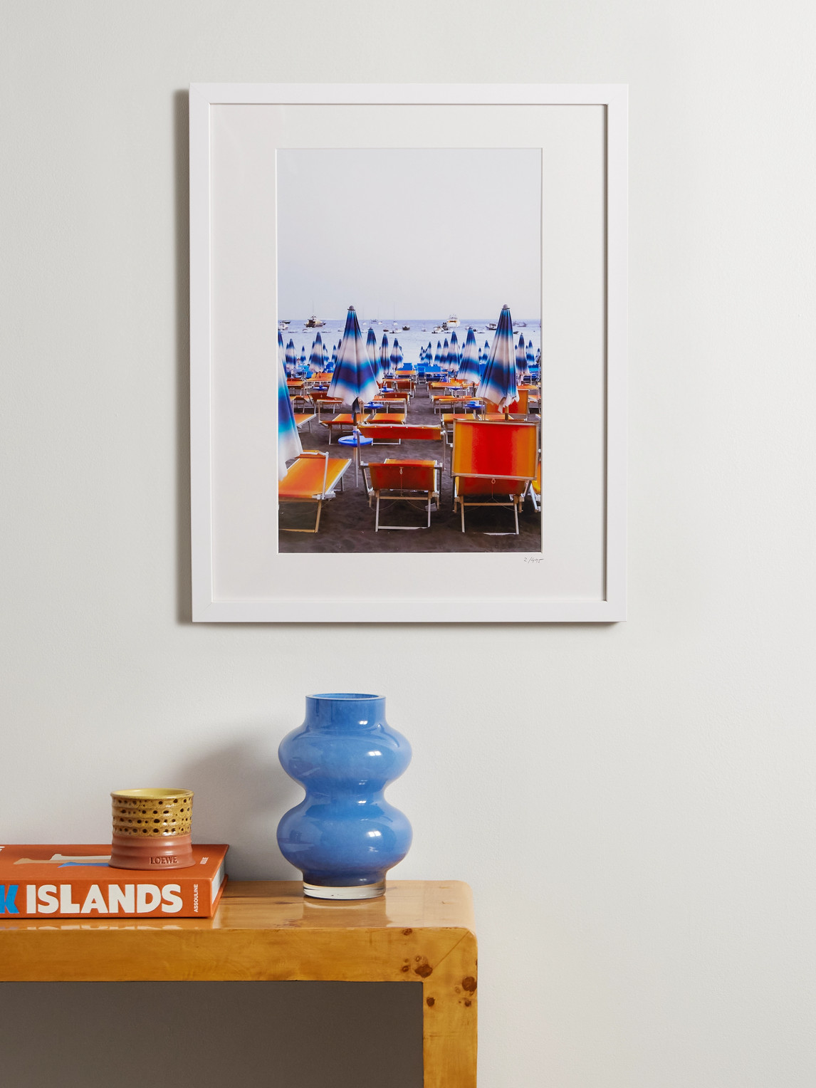 Framed 2022 Spiagga Grande Umbrellas Print, 16'' x 20'' — 2