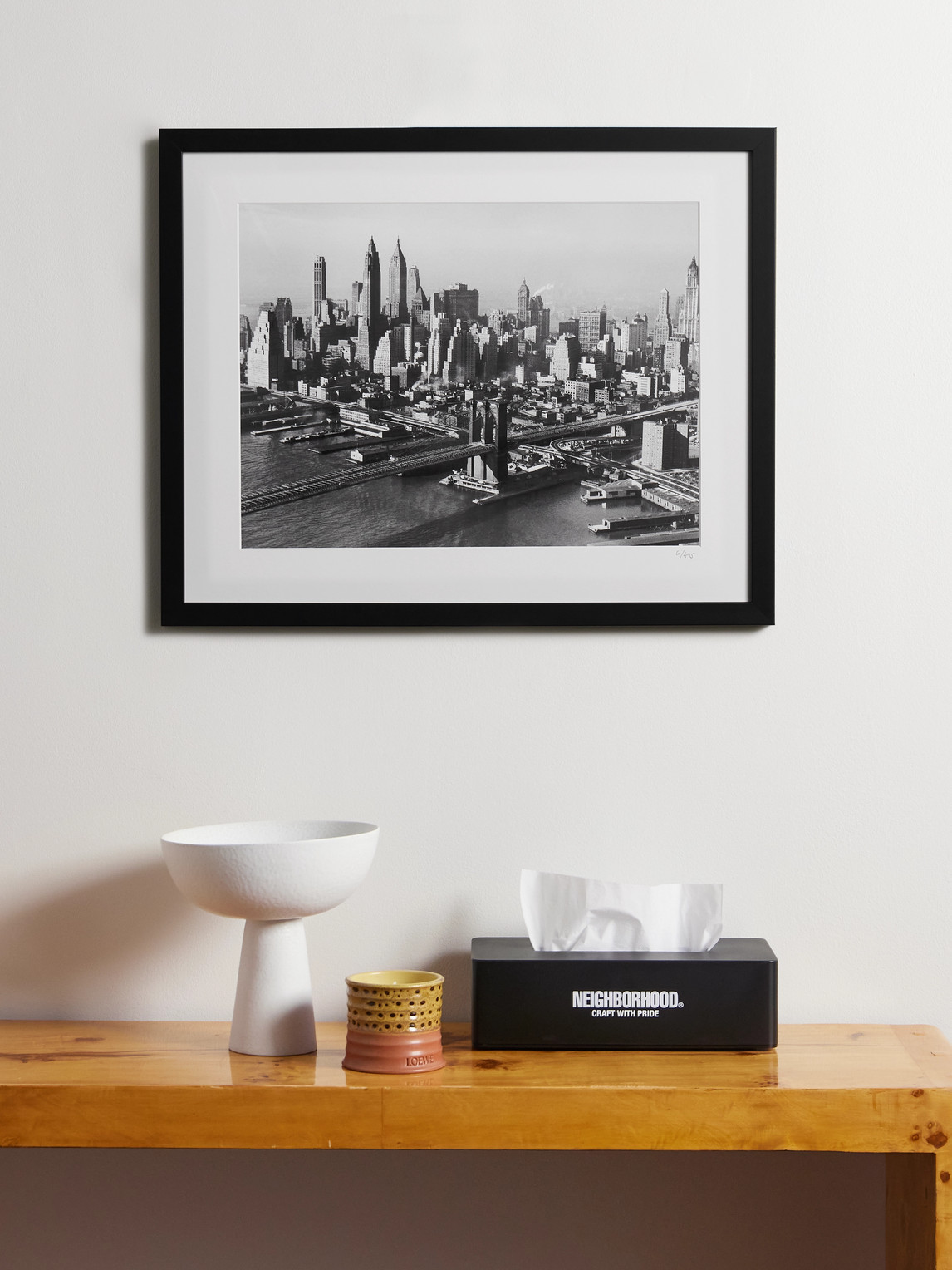 Framed 1956 Overview of Brooklyn Bridge Print, 16" x 20" — 2