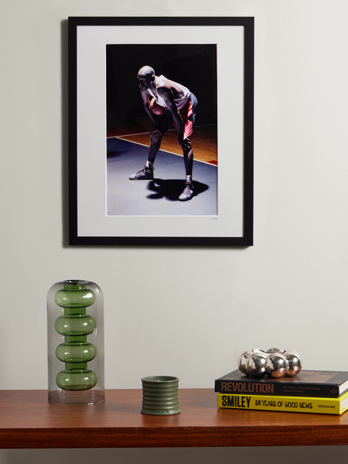 Framed 1991 Hare Jordan Print, 16" x 20" — 2