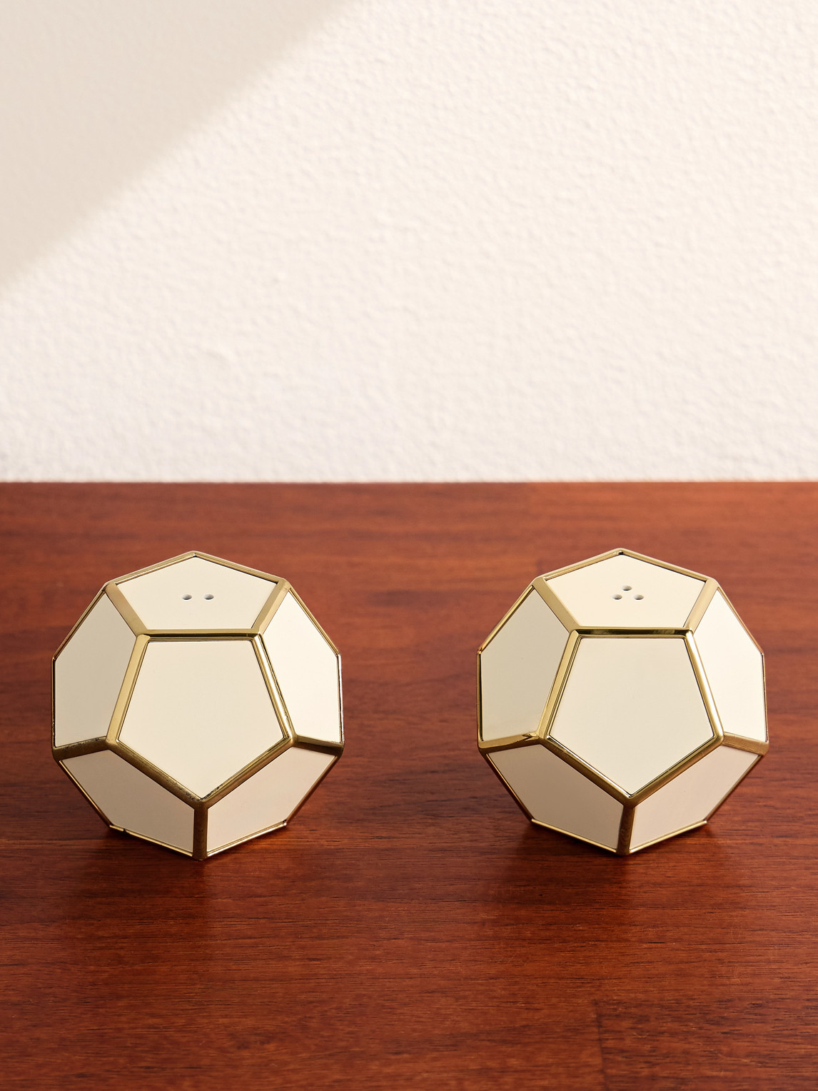 L'Objet Pentagon Spice Jewels Enamel and Gold-Plated Salt and Pepper Shakers - Men