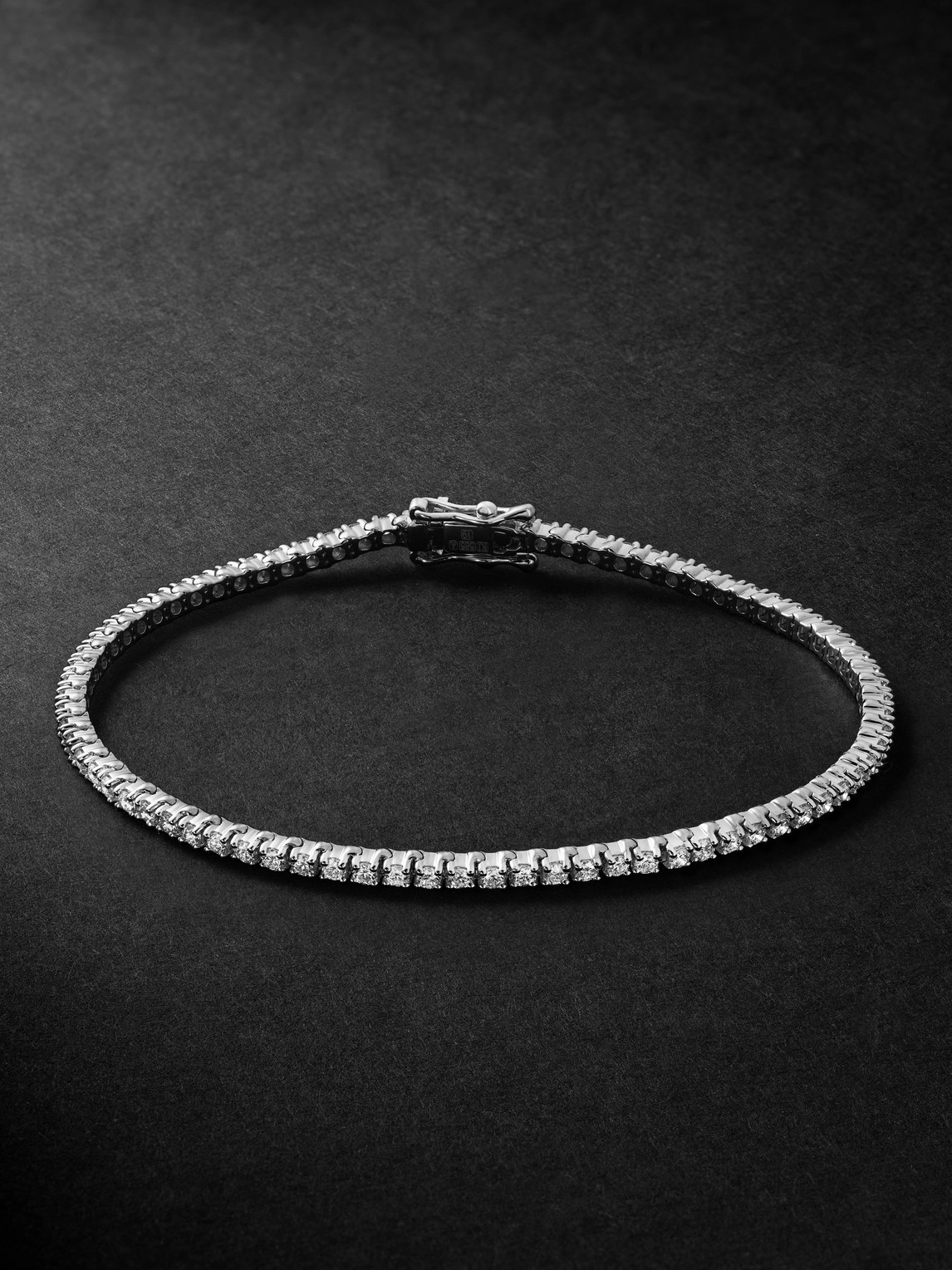 KOLOURS JEWELRY Spectra 14-Karat White Gold Diamond Tennis Bracelet - Men