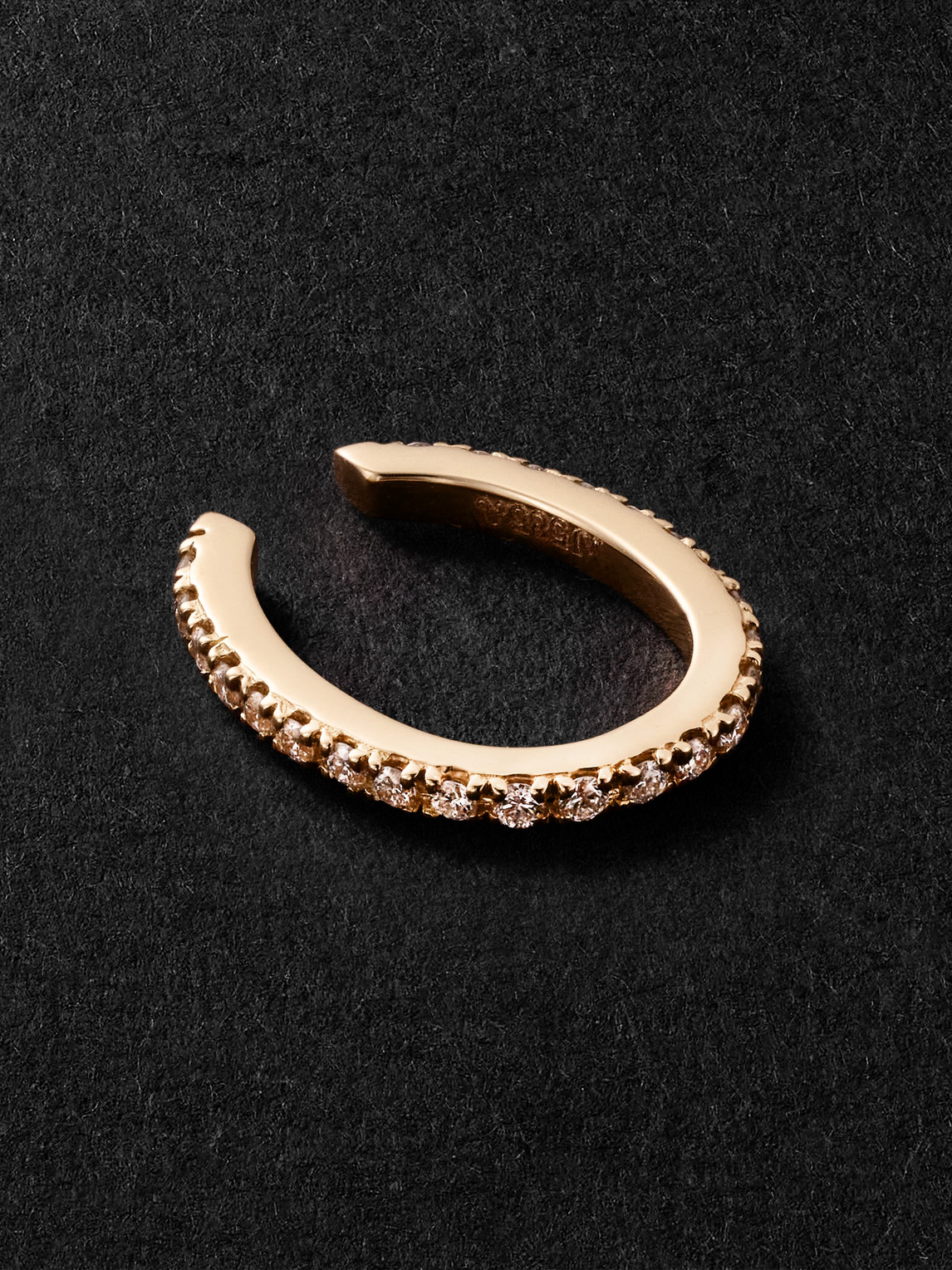 KOLOURS JEWELRY Luna Spectra Oval 14-Karat Gold Diamond Ear Cuff - Men