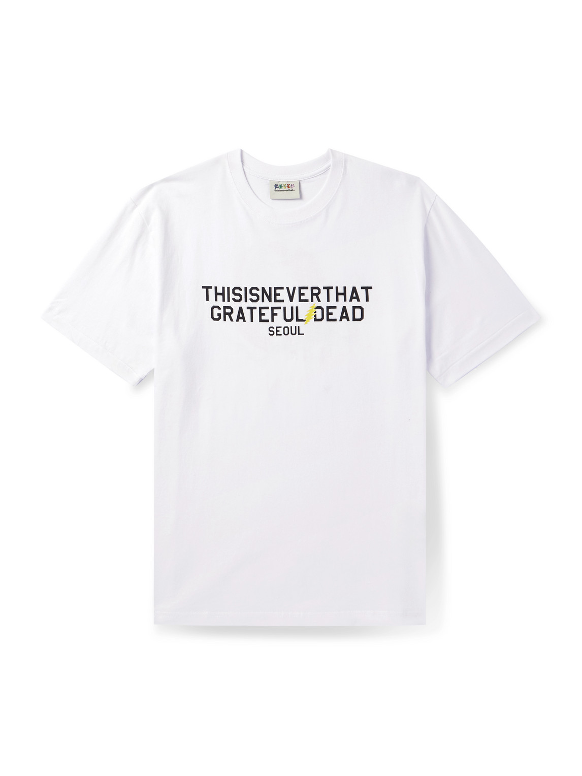 Thisisneverthat Grateful Dead Seoul Tour Logo-print Cotton-jersey T-shirt In White