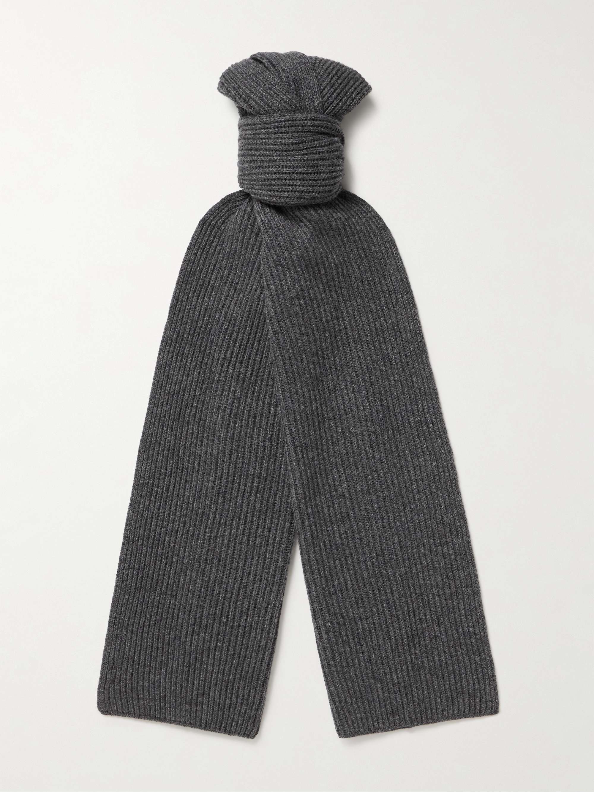JOHNSTONS OF ELGIN Ribbed Cashmere Scarf