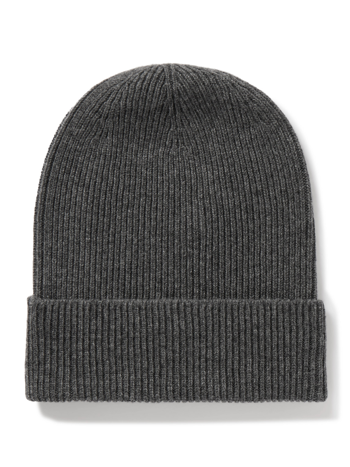 Johnstons Of Elgin Ribbed Cashmere Beanie In Gray