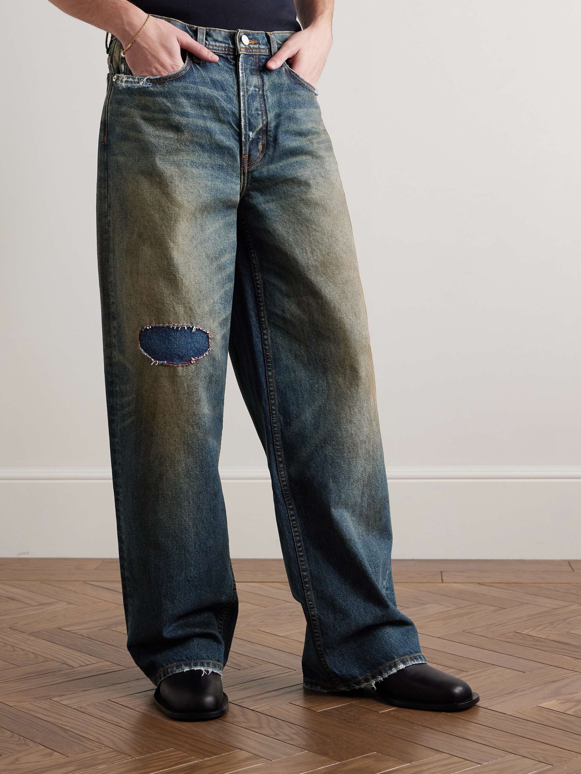 ENFANTS RICHES DÉPRIMÉS Corpse Pose Wide-Leg Distressed ENFANTS RICHES DÉPRIMÉS Corpse Pose Wide-Leg Distressed