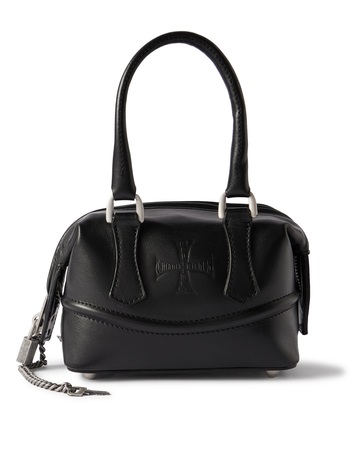 Enfants Riches Deprimes Mini Logo-embossed Leather Tote Bag In Black