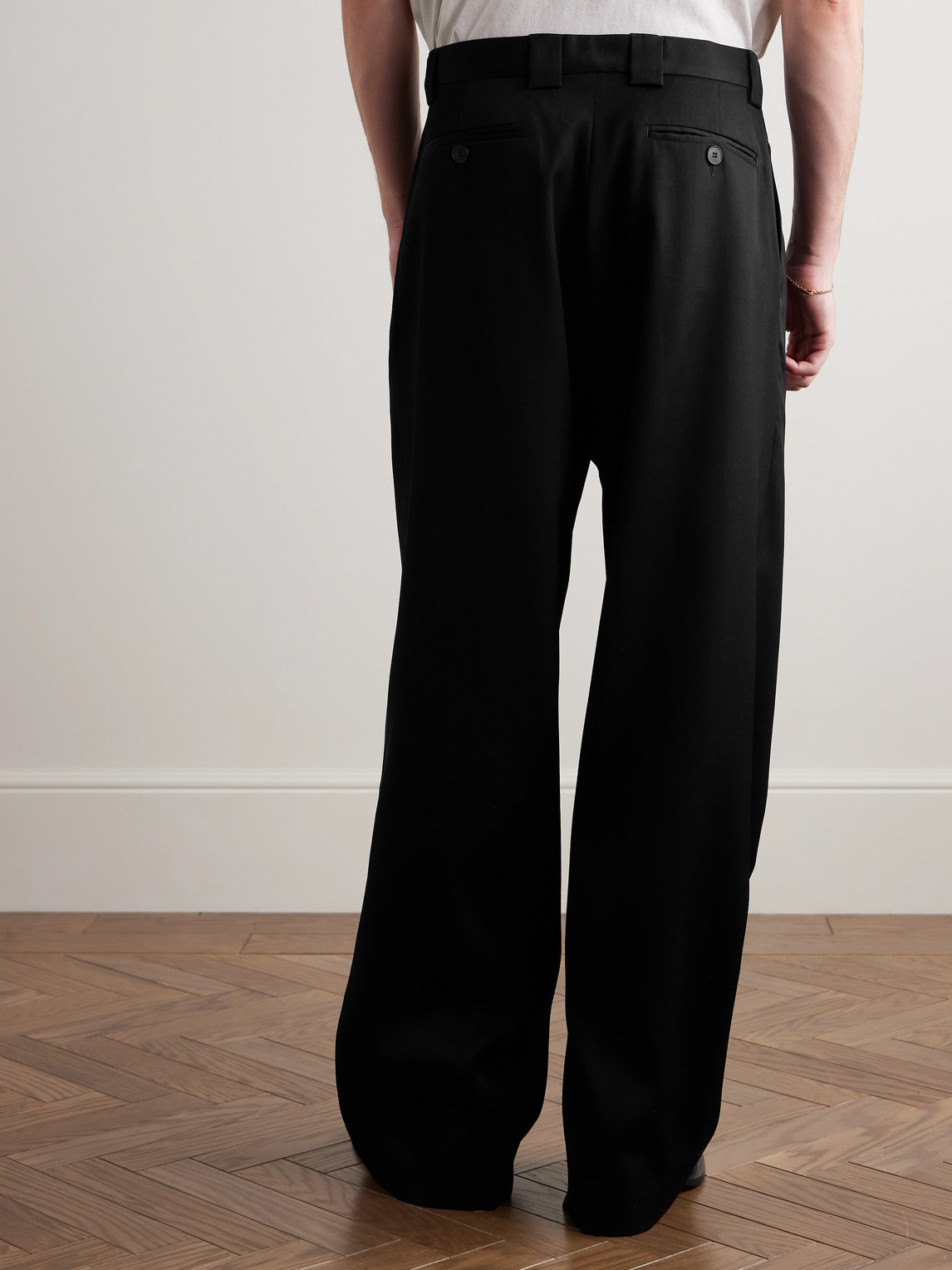  Enfants Riches Déprimés - Boiler Room Wide-leg Pleated Virgin Wool-gabardine Trousers - Men - Black - It 44 