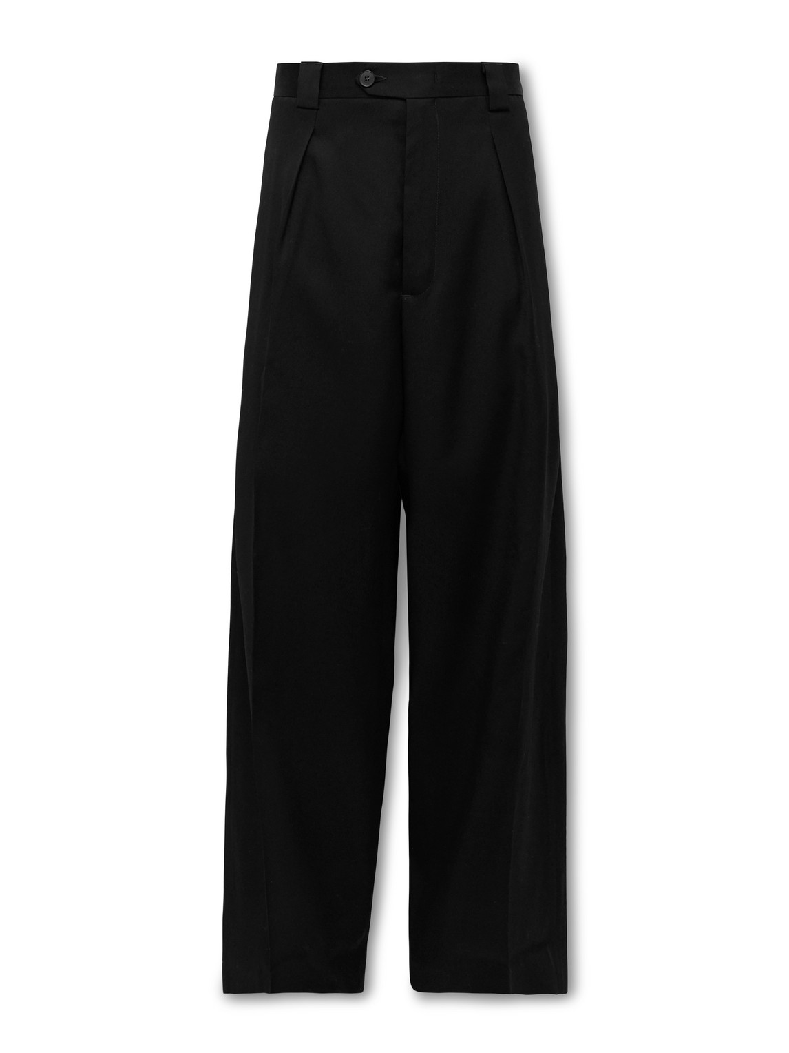Enfants Riches Deprimes Boiler Room Wide-leg Pleated Virgin Wool-gabardine Trousers In Black