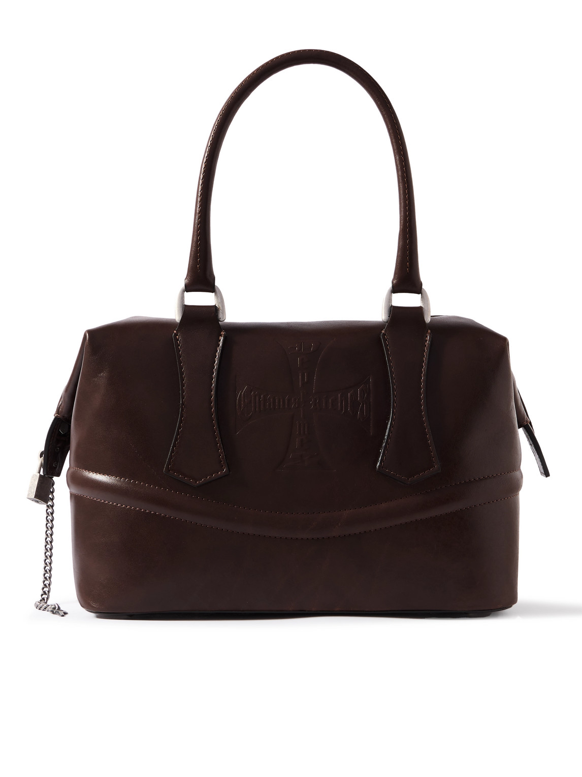 Enfants Riches Deprimes Logo-embossed Leather Tote Bag In Brown