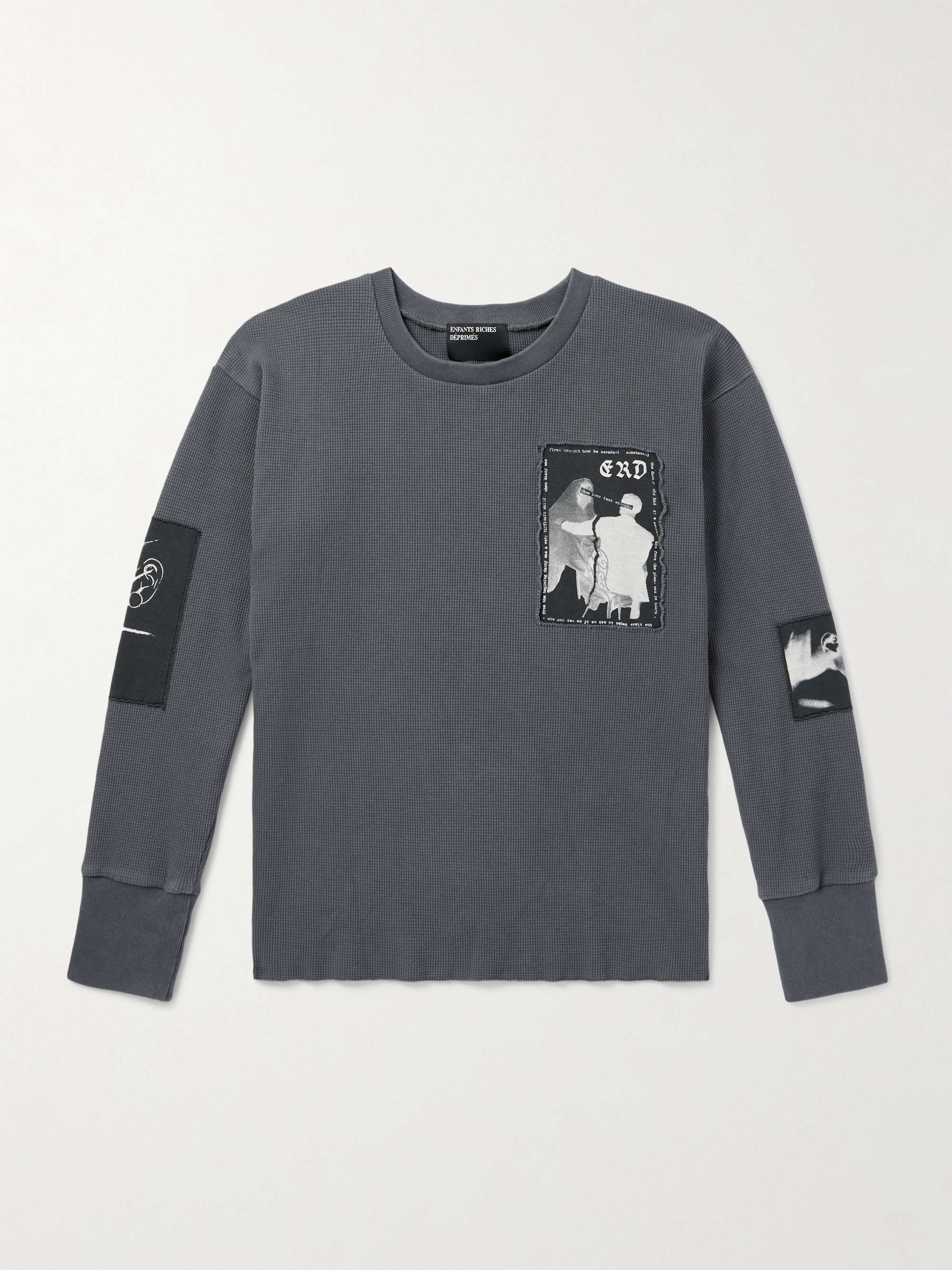 ENFANTS RICHES DÉPRIMÉS ワッフルニットコットンジャージー Tシャツ 