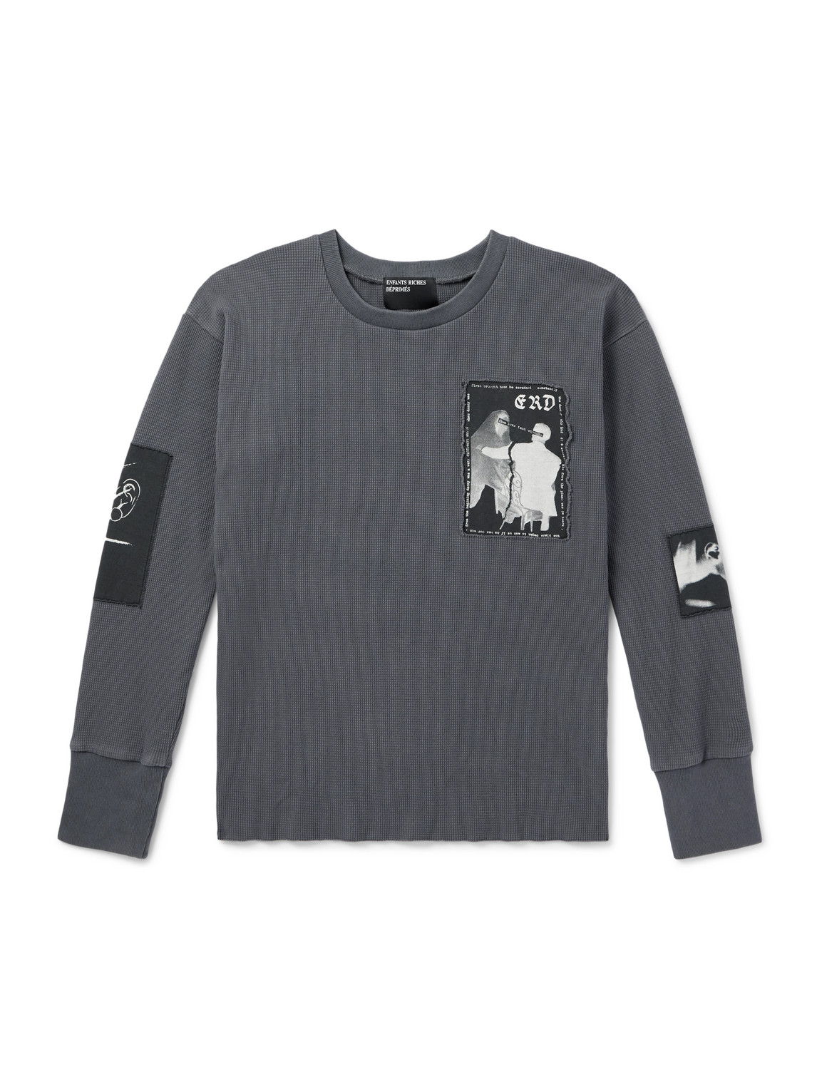Logo-Appliquéd Waffle-Knit Cotton-Jersey T-Shirt