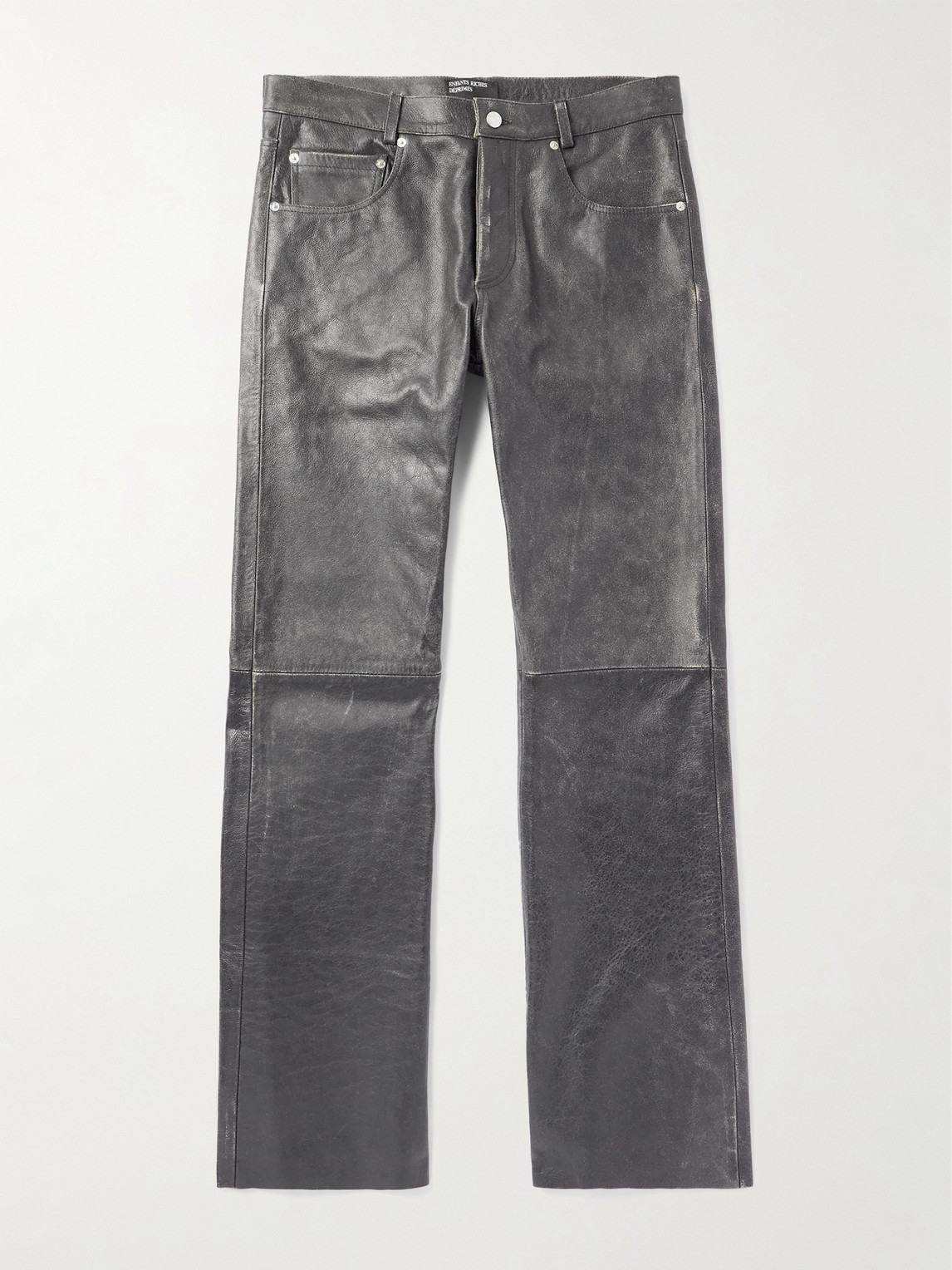 Enfants Riches Déprimés Slim-Fit Straight-Leg Distressed Leather Trousers - Men